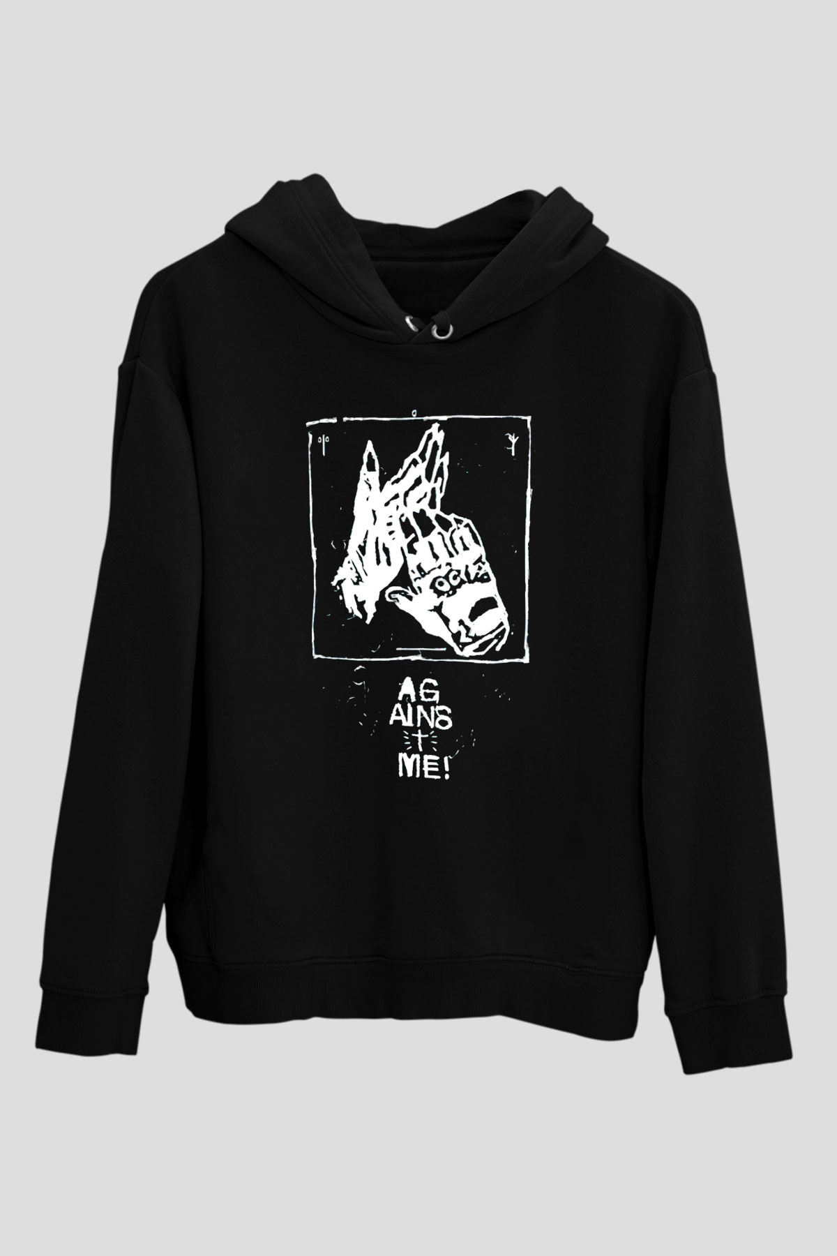  Against Me Siyah Unisex Kapüşonlu Sweatshirt