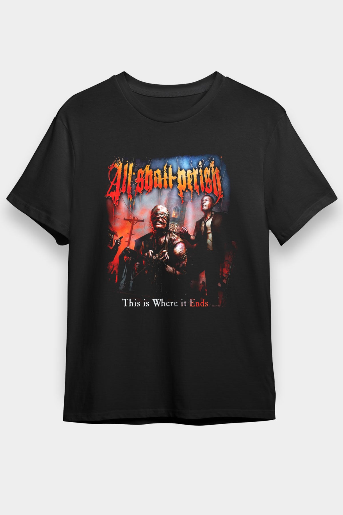  All Shall Perish Siyah Unisex Tişört T-Shirt - TişörtFabrikası
