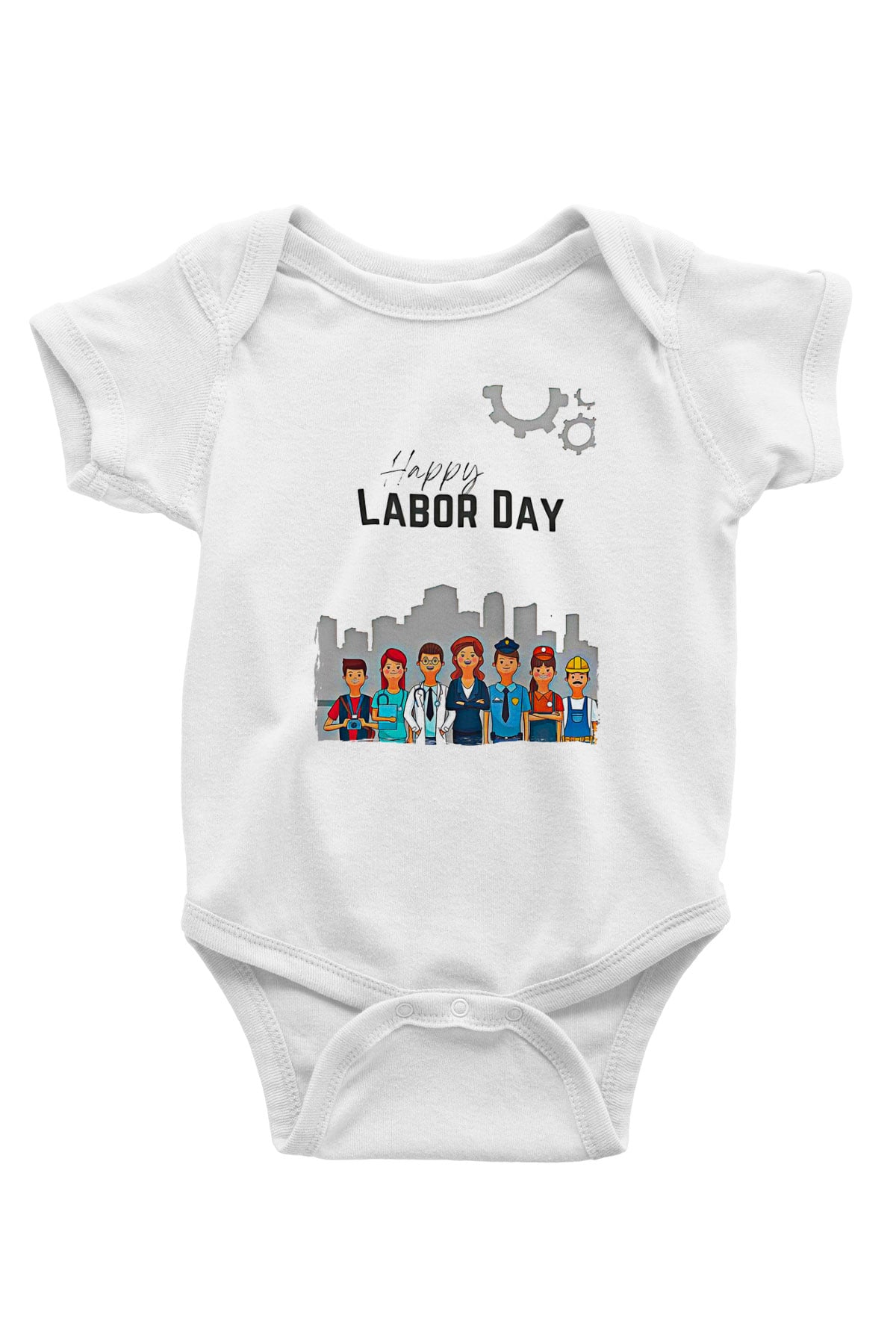 1 Mayıs Baskılı Beyaz Unisex Bebek Body - Zıbın