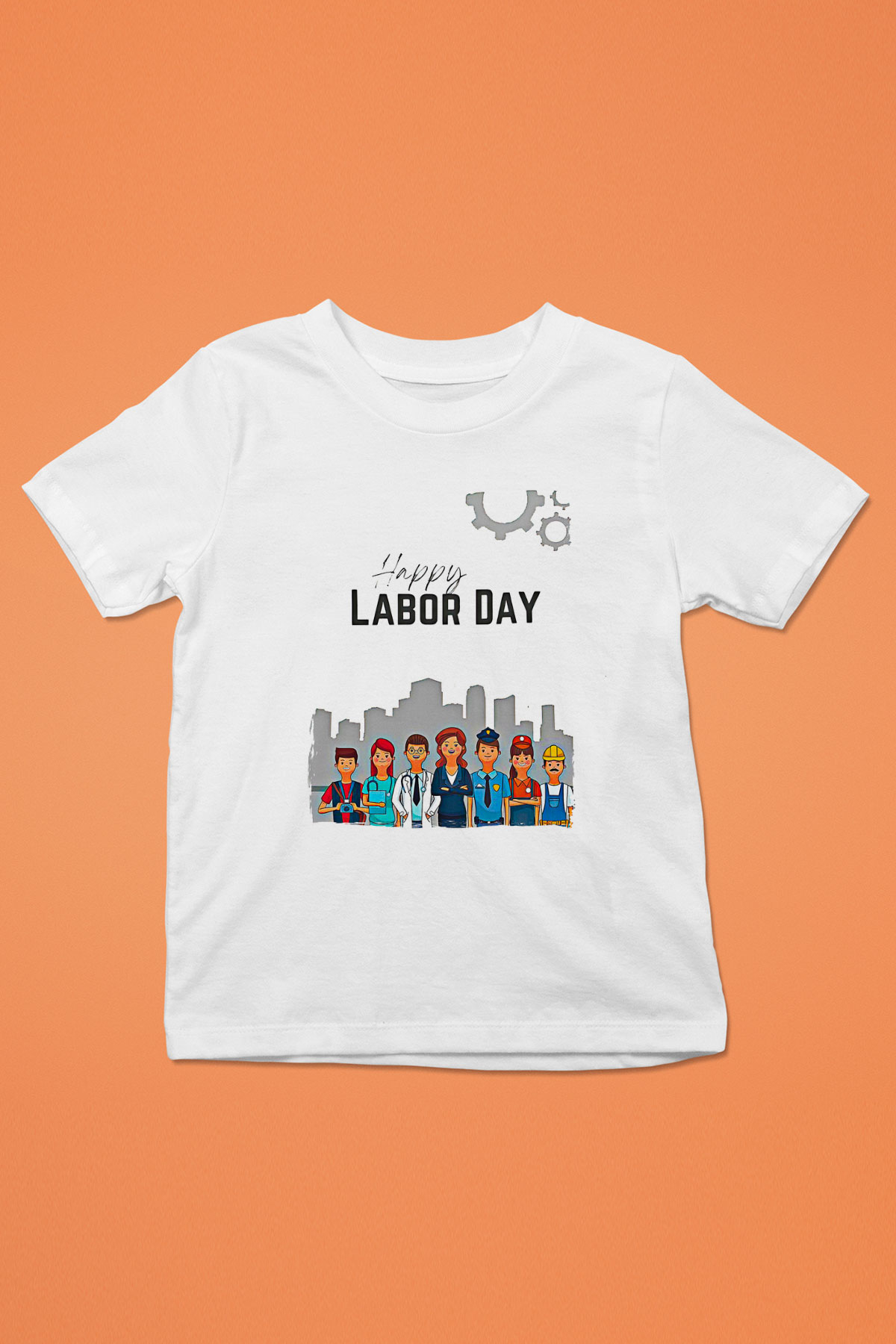 1 Mayıs Baskılı Beyaz Unisex Beyaz Çocuk Tişört - Tshirt