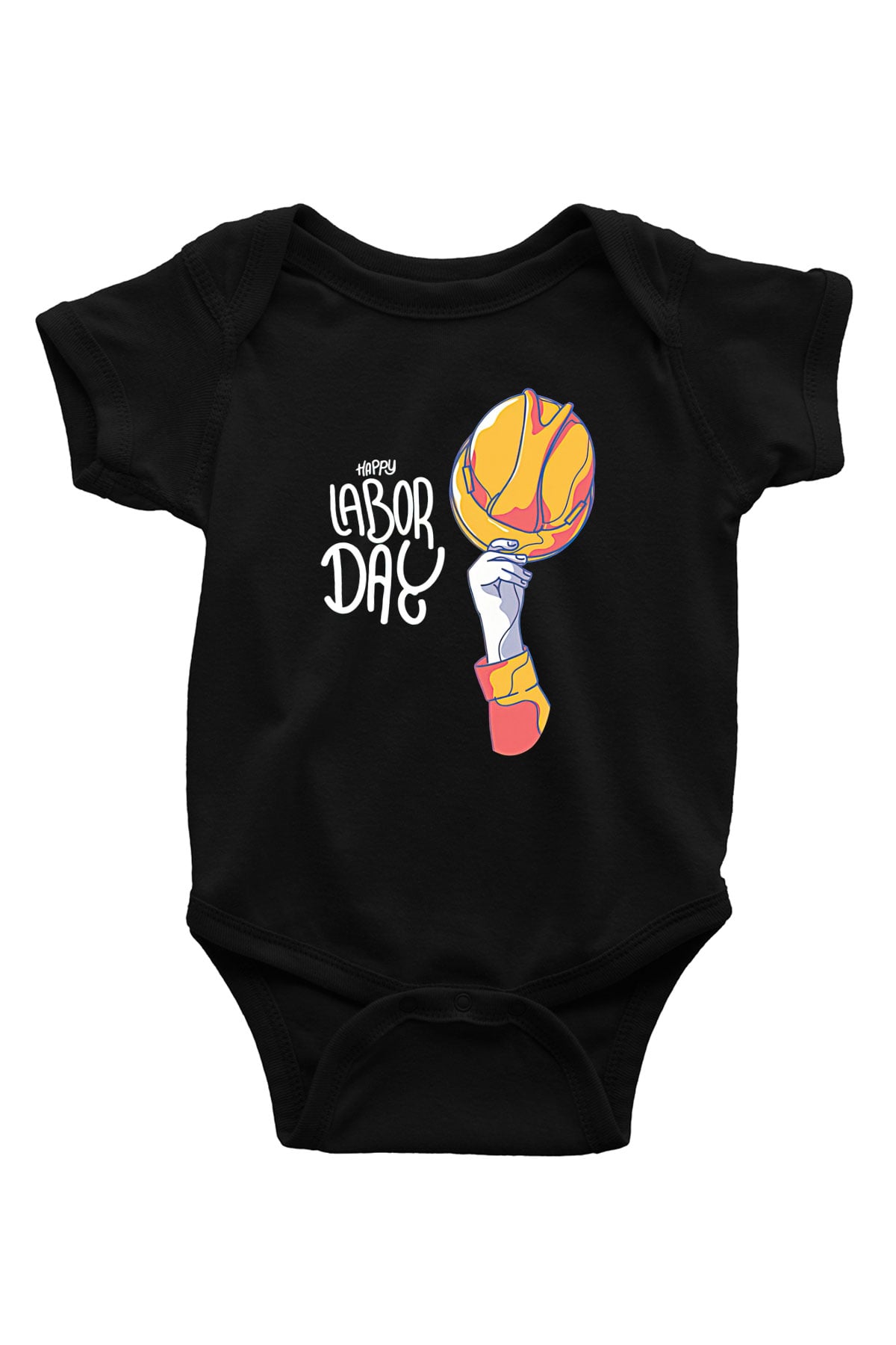 1 Mayıs Baskılı Unisex Siyah Bebek Body - Zıbın