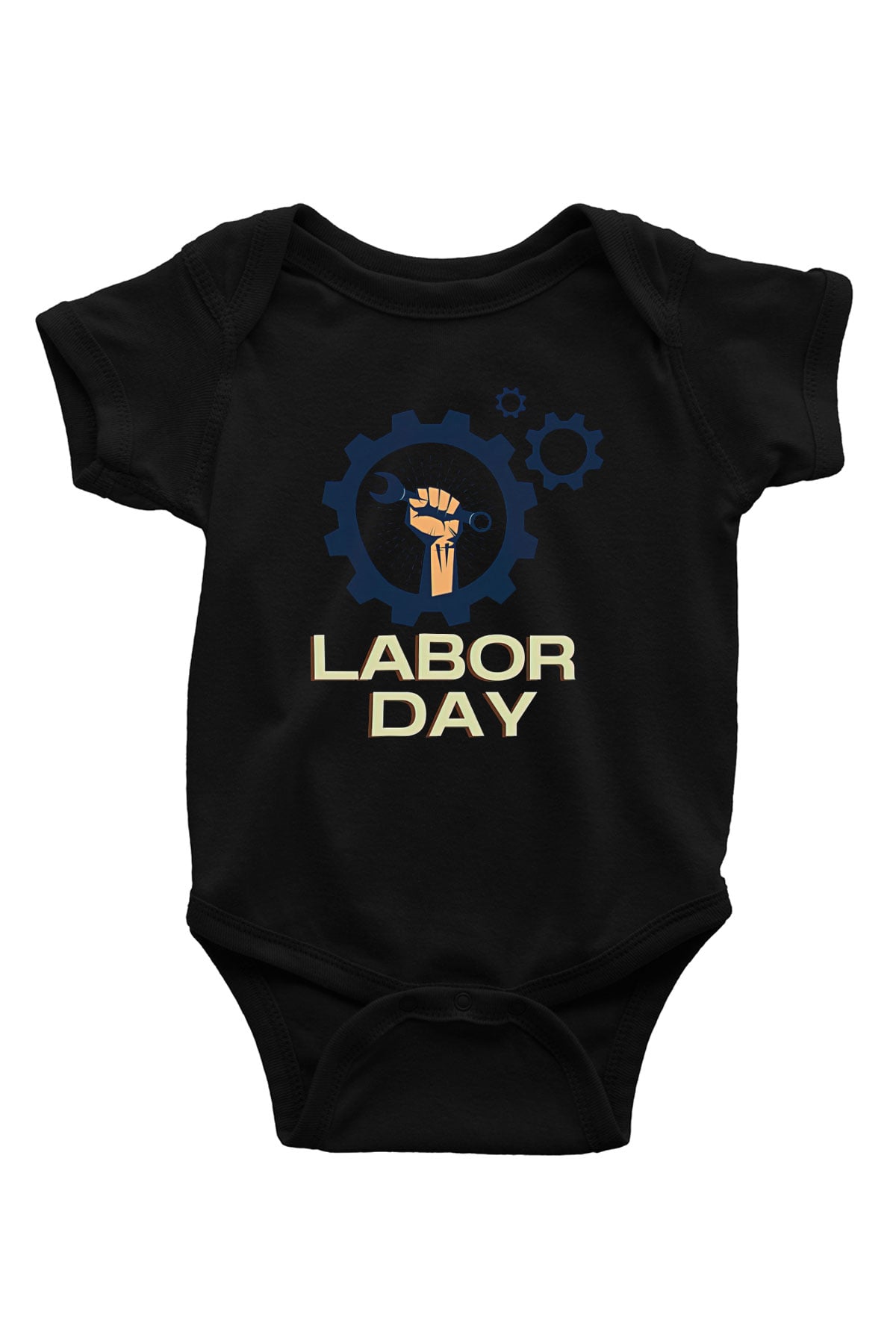 1 Mayıs Baskılı Unisex Siyah Bebek Body - Zıbın