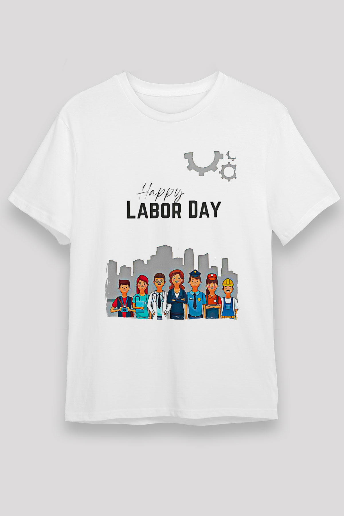 1 Mayıs Unisex Baskılı Beyaz Tişört - Tshirt