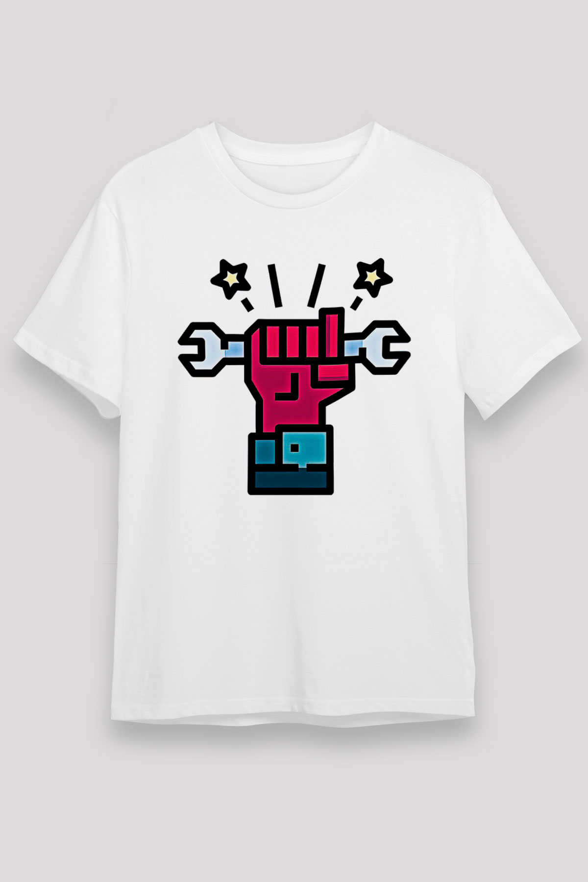 1 Mayıs Unisex Baskılı Beyaz Tişört - Tshirt