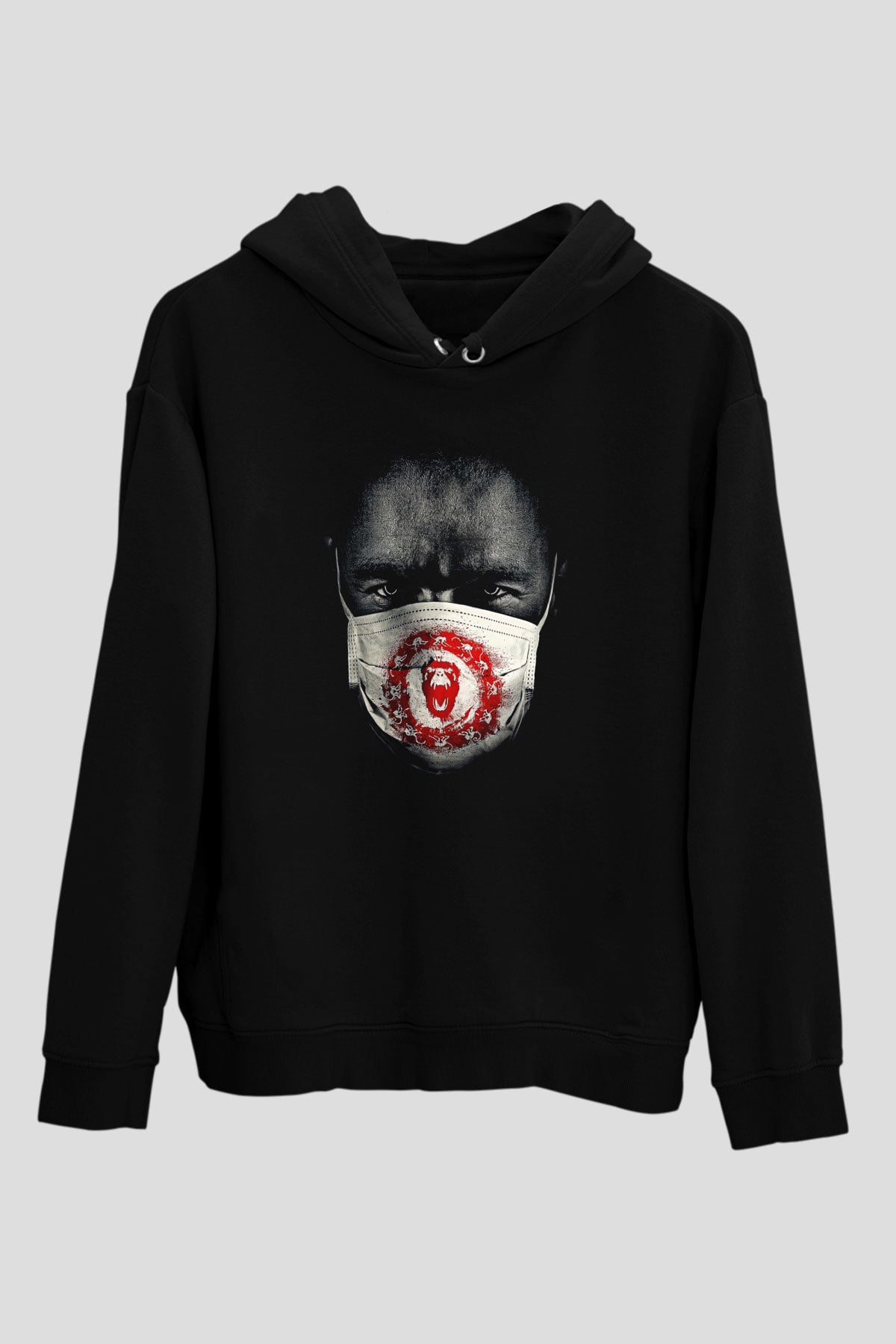 12 Maymun (12 Monkeys) Baskılı Unisex Siyah Hoodie