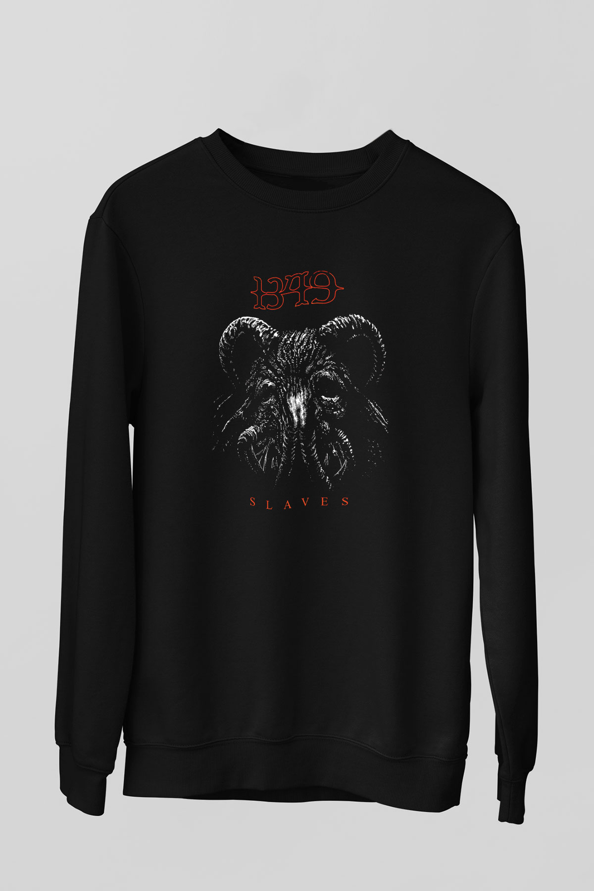 1349 Baskılı Unisex Siyah Sweatshirt