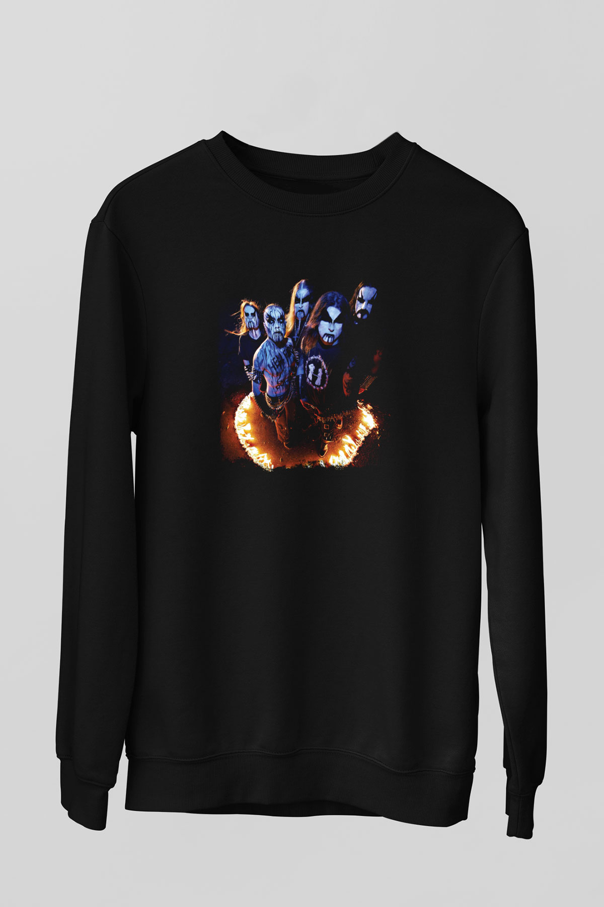 1349 Baskılı Unisex Siyah Sweatshirt