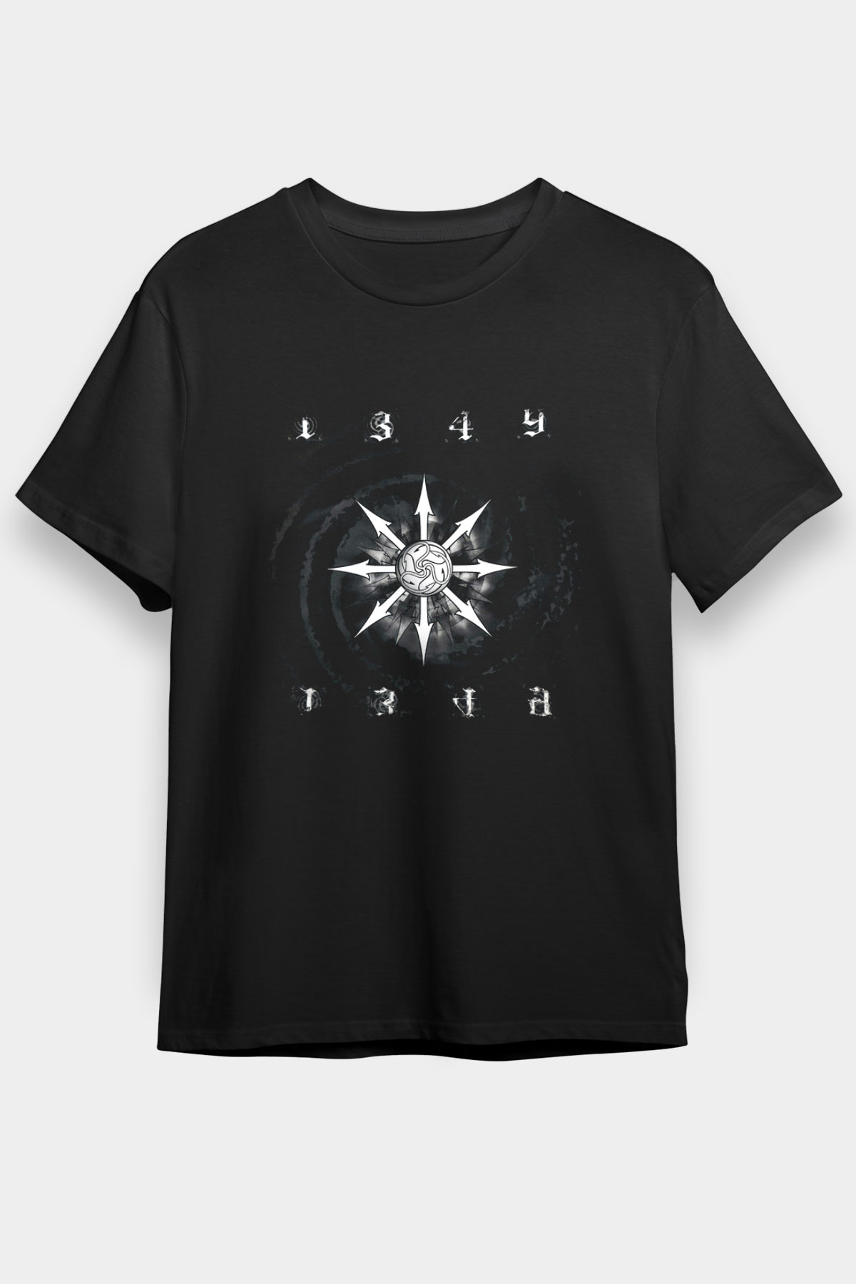 1349 Baskılı Unisex Siyah Tişört