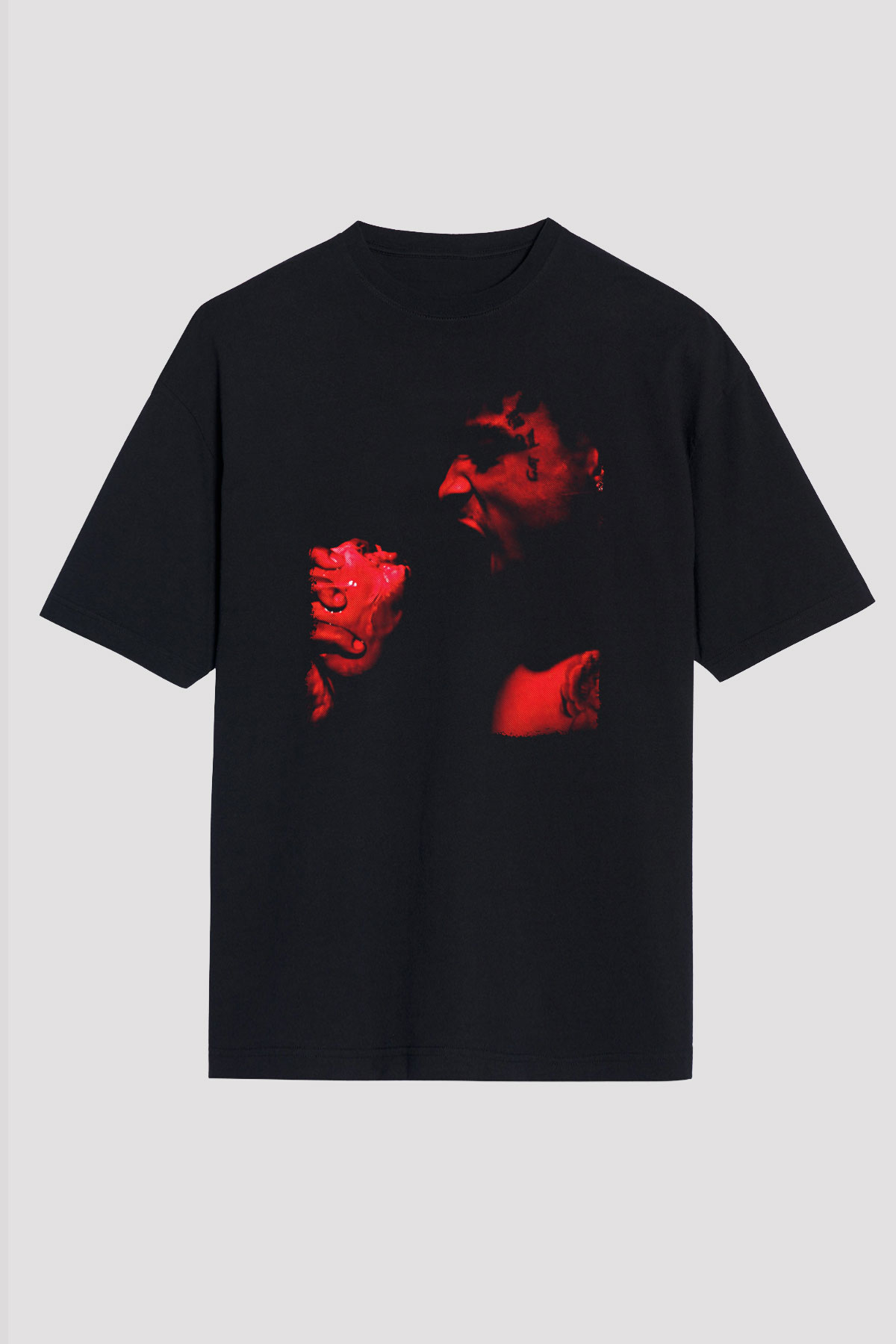 21 Savage Baskılı Unisex Siyah Oversize Tişört - Tshirt