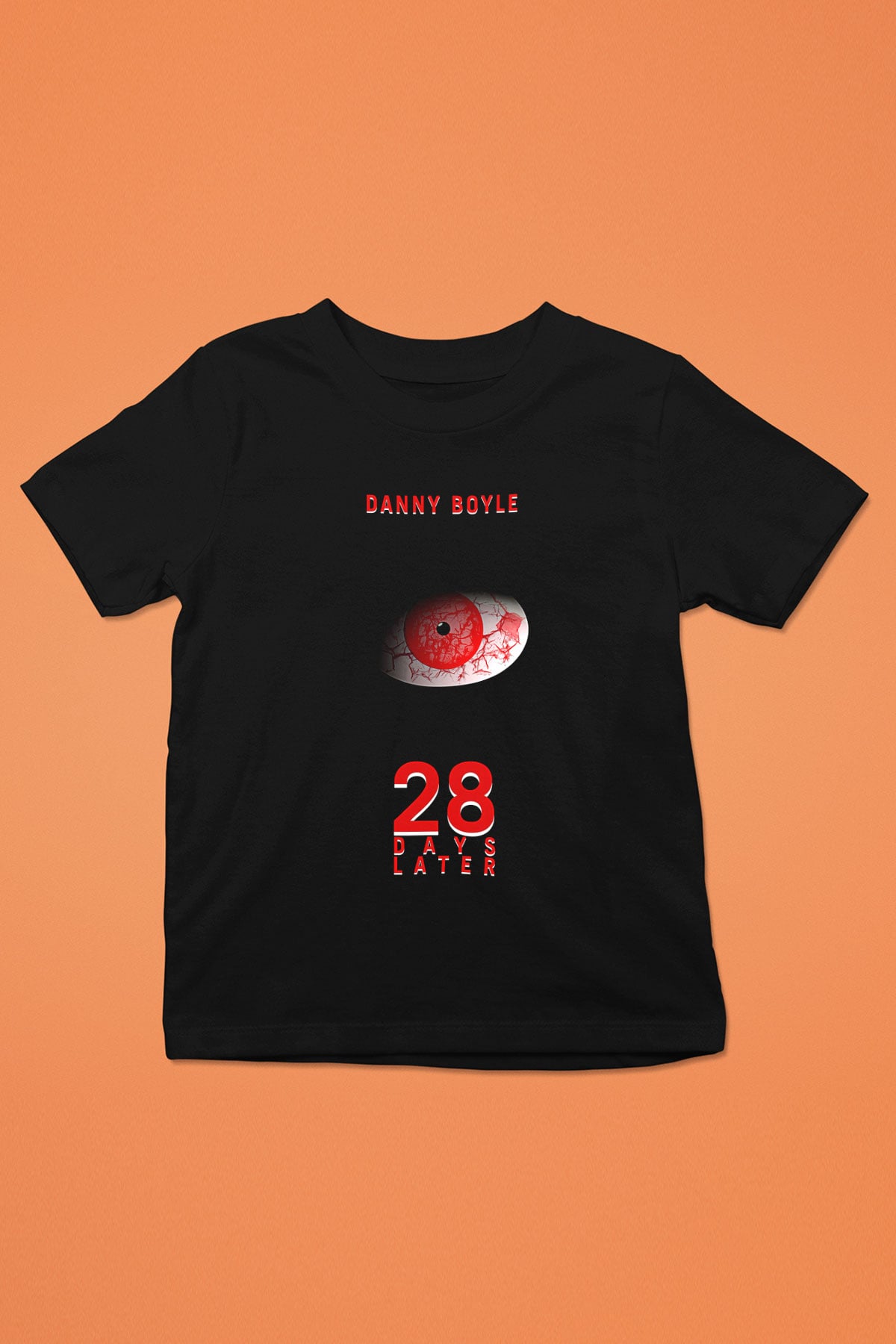 28 Days Later Baskılı Unisex Siyah Çocuk Tişört - Tshirt