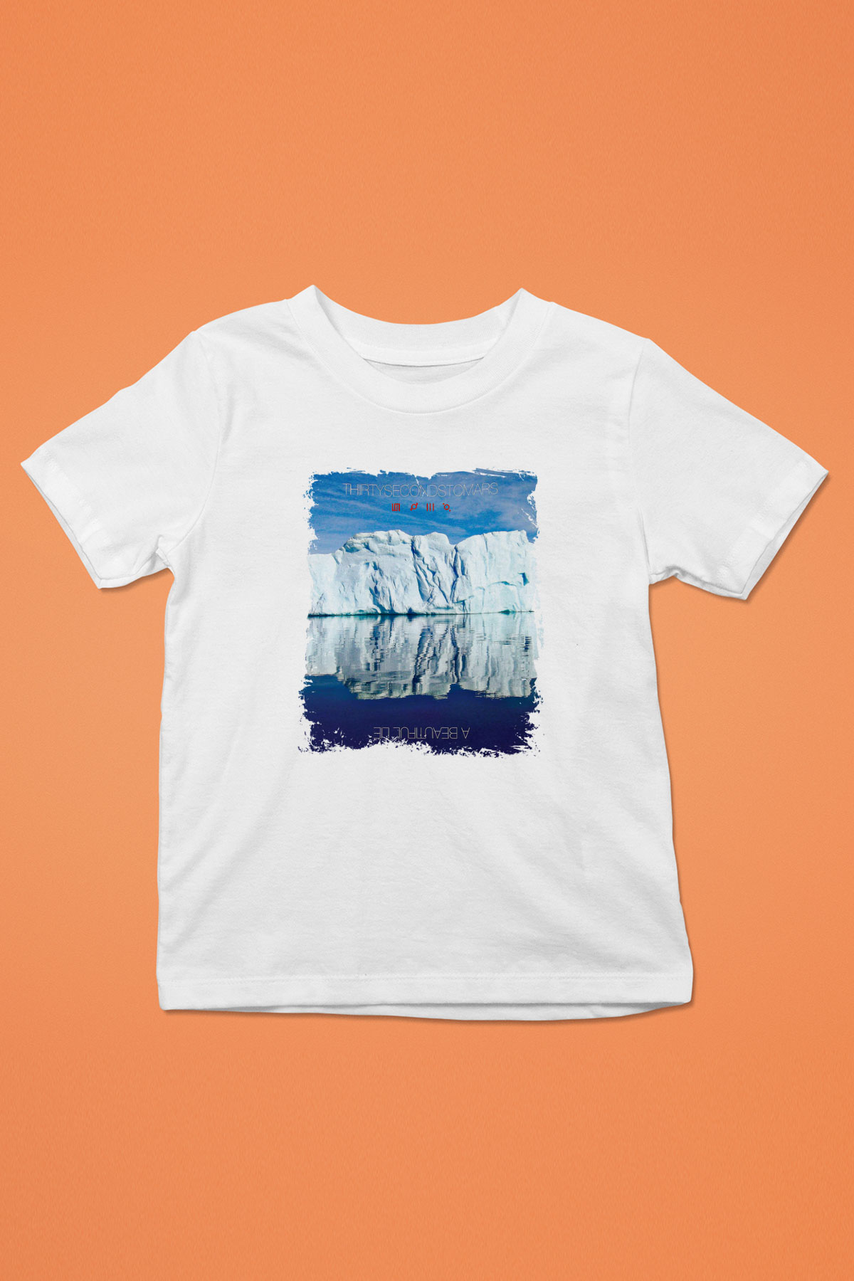 30 Seconds To Mars Baskılı Unisex Beyaz Çocuk Tişört
