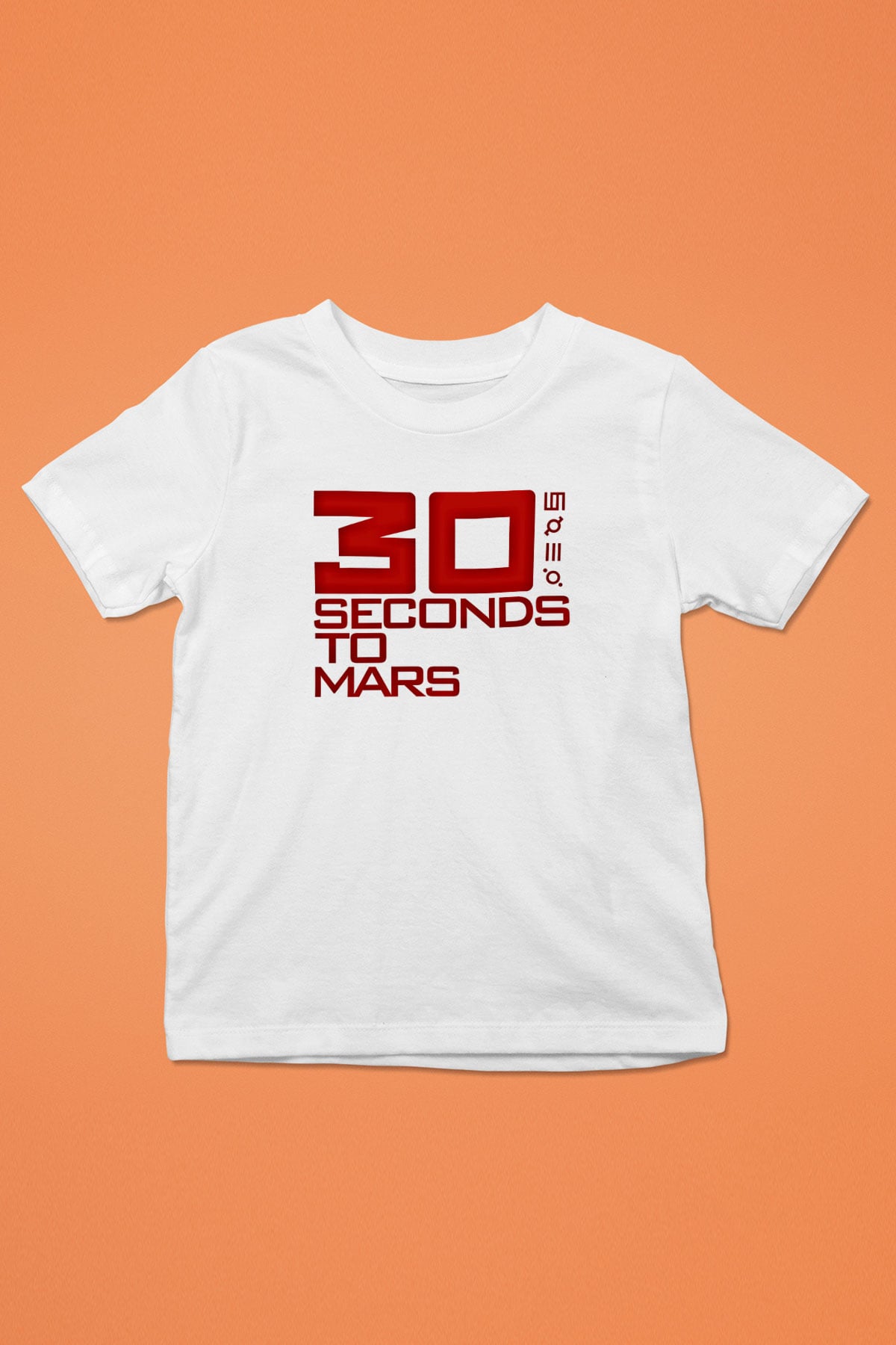 30 Seconds To Mars Baskılı Unisex Beyaz Çocuk Tişört