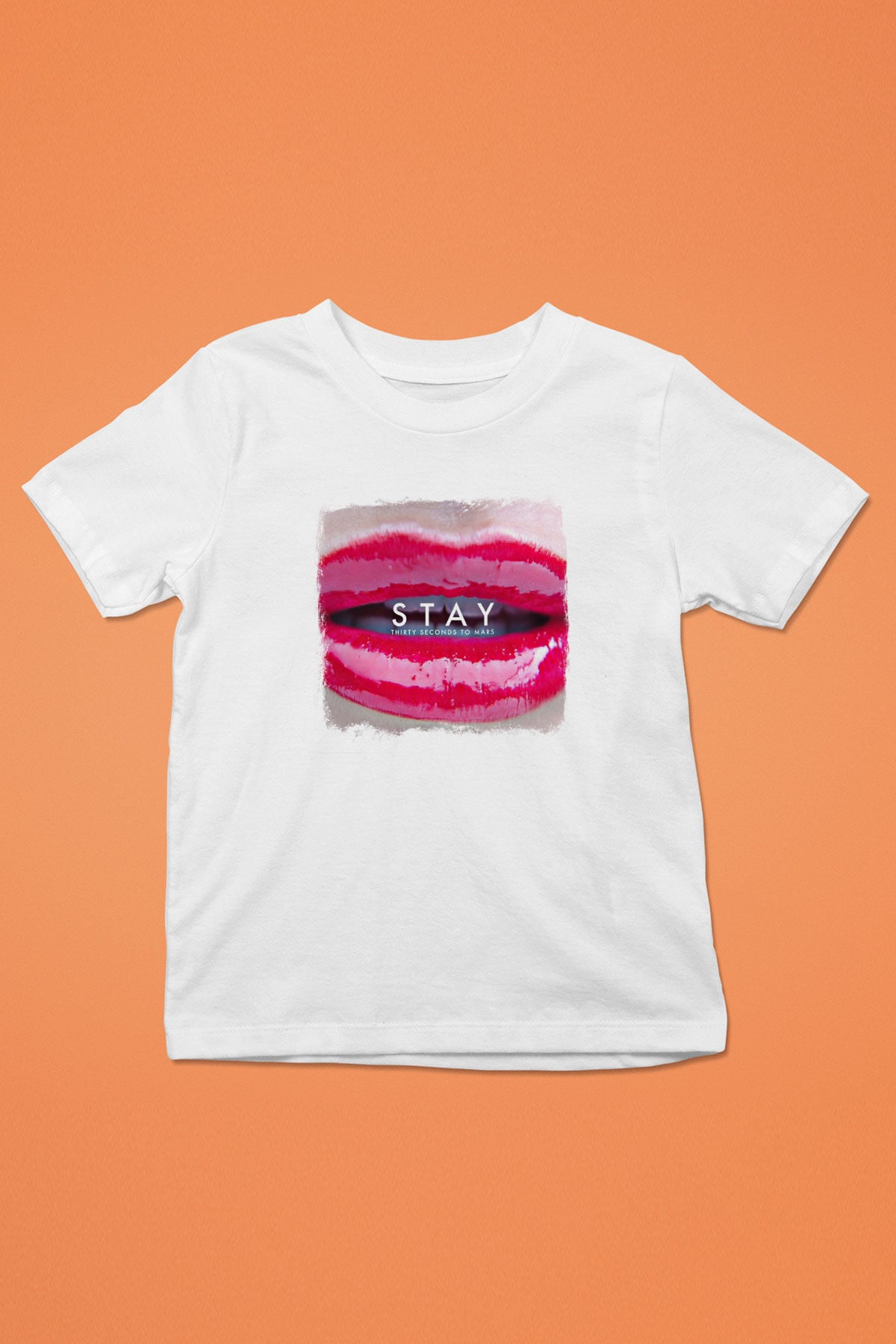 30 Seconds To Mars Baskılı Unisex Beyaz Çocuk Tişört
