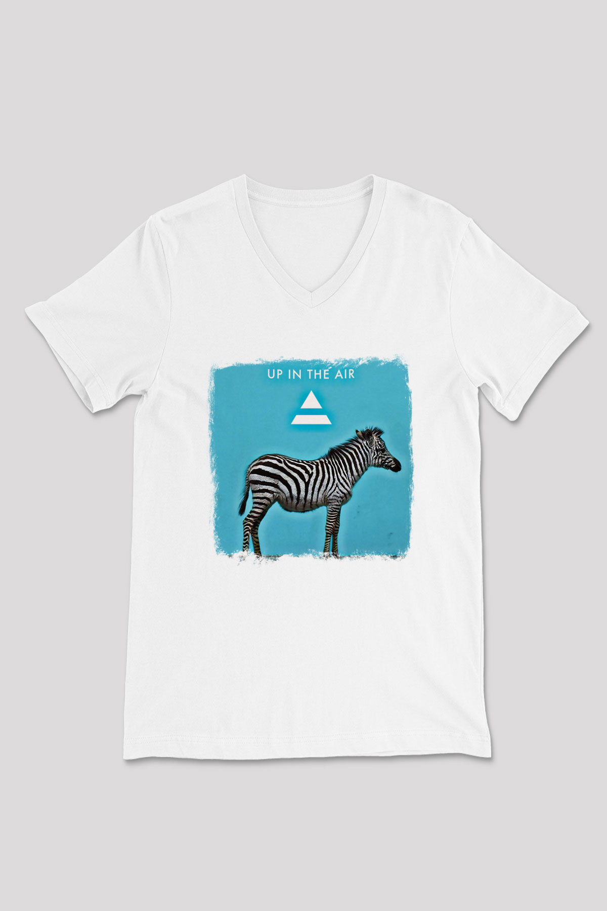 30 Seconds To Mars Baskılı Unisex Beyaz V Yaka Tişört