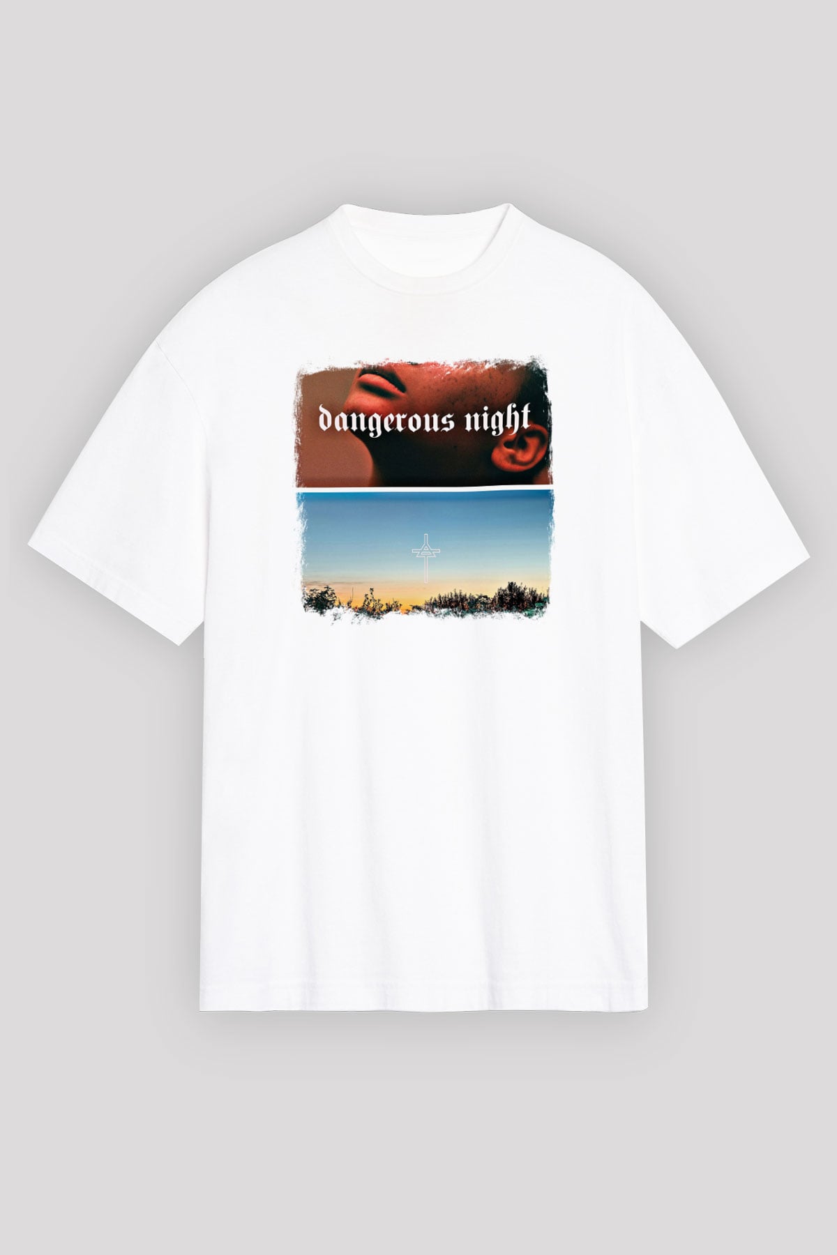 30 Seconds To Mars Baskılı Unisex Beyaz Oversize Tişört