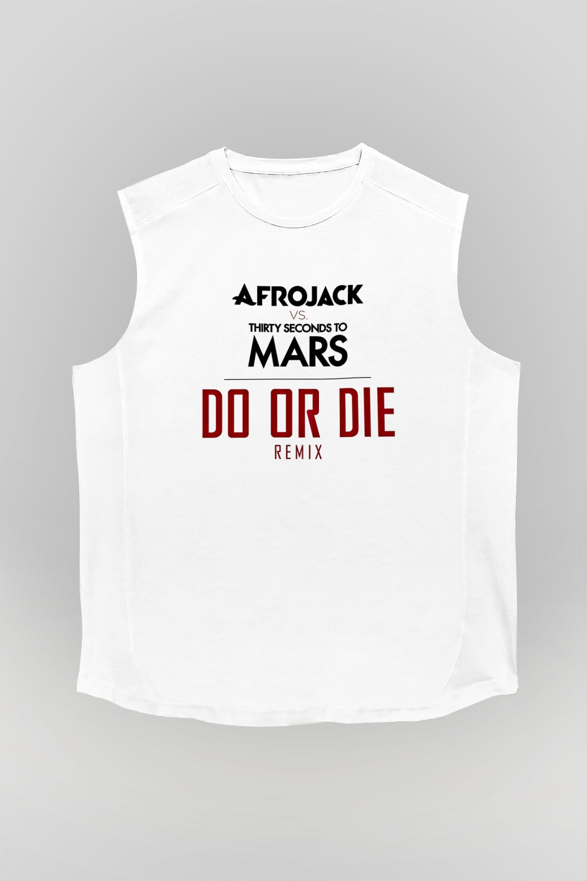 30 Seconds To Mars Baskılı Unisex Beyaz Kolsuz Tişört