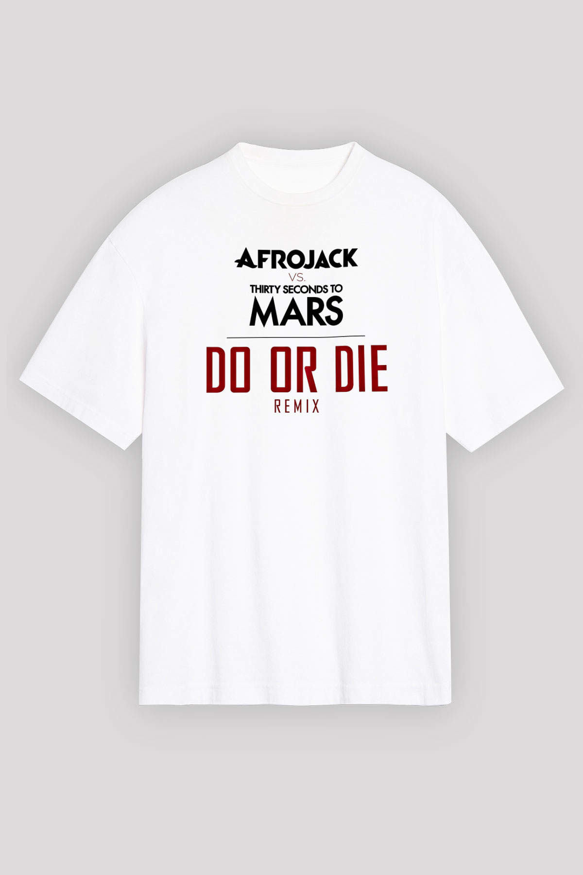 30 Seconds To Mars Baskılı Unisex Beyaz Oversize Tişört