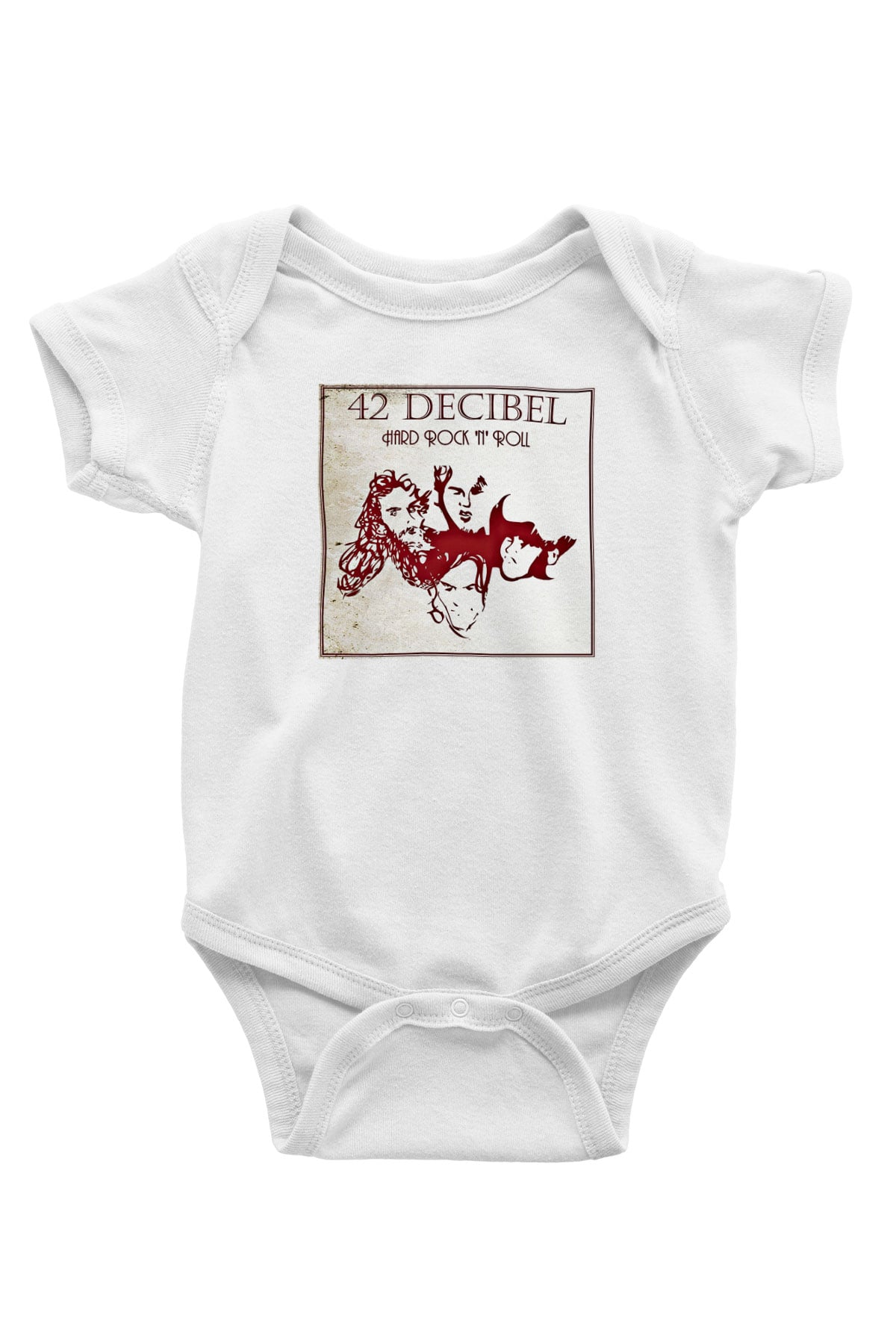 42 decibel Baskılı Unisex Beyaz Bebek Body - Zıbın