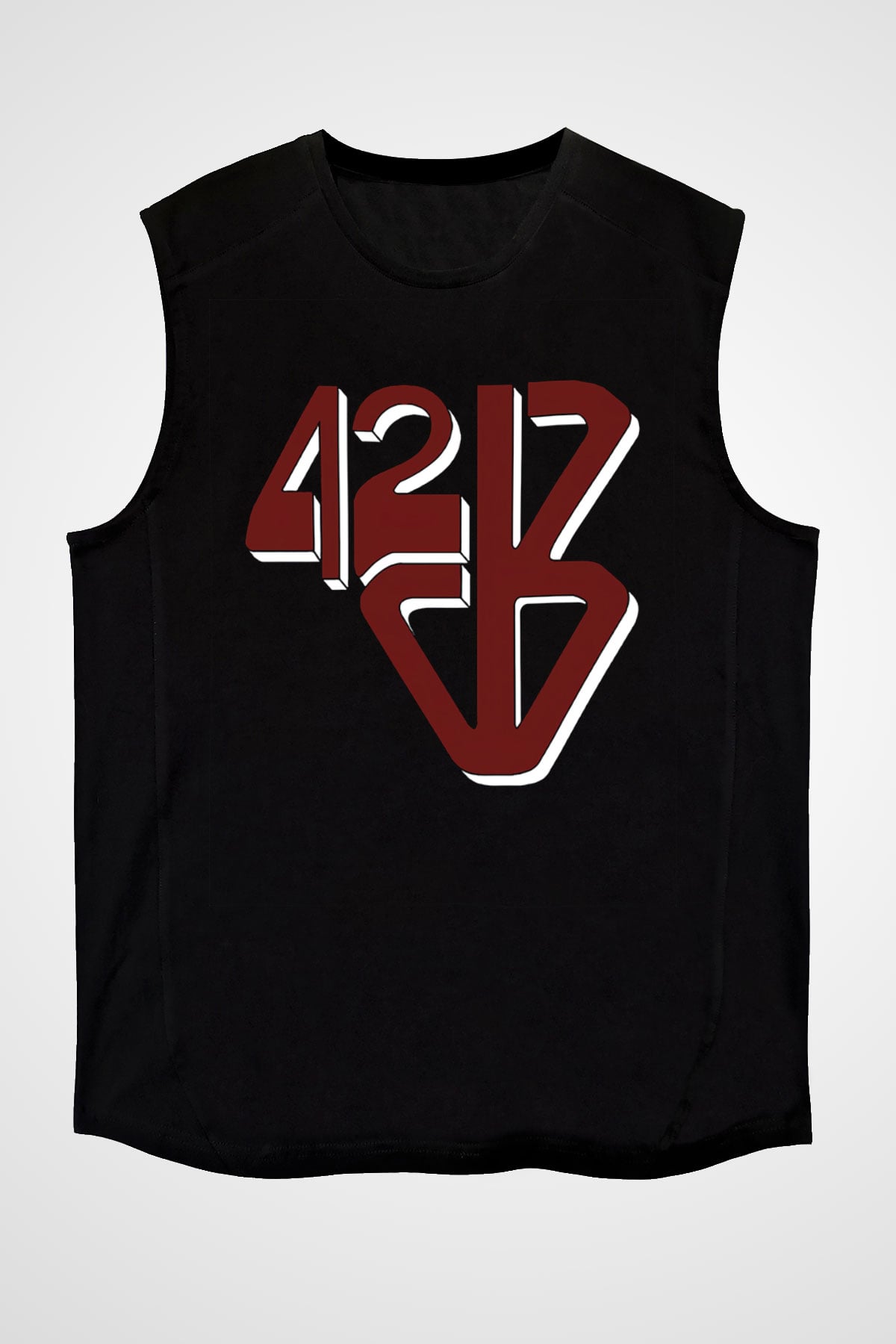 42 Decibel Siyah Unisex Kolsuz Tişört