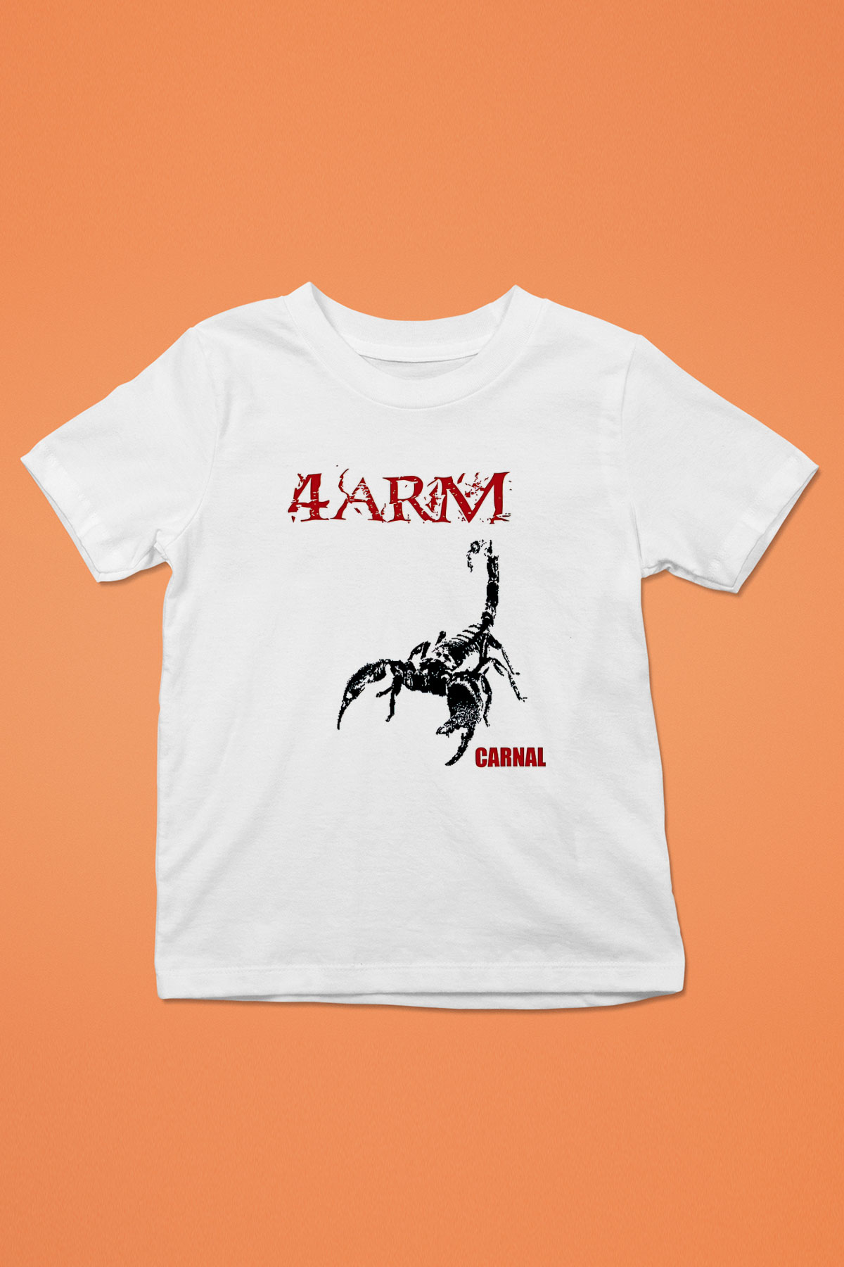 4arm Baskılı Beyaz Unisex Beyaz Çocuk Tişört - Tshirt