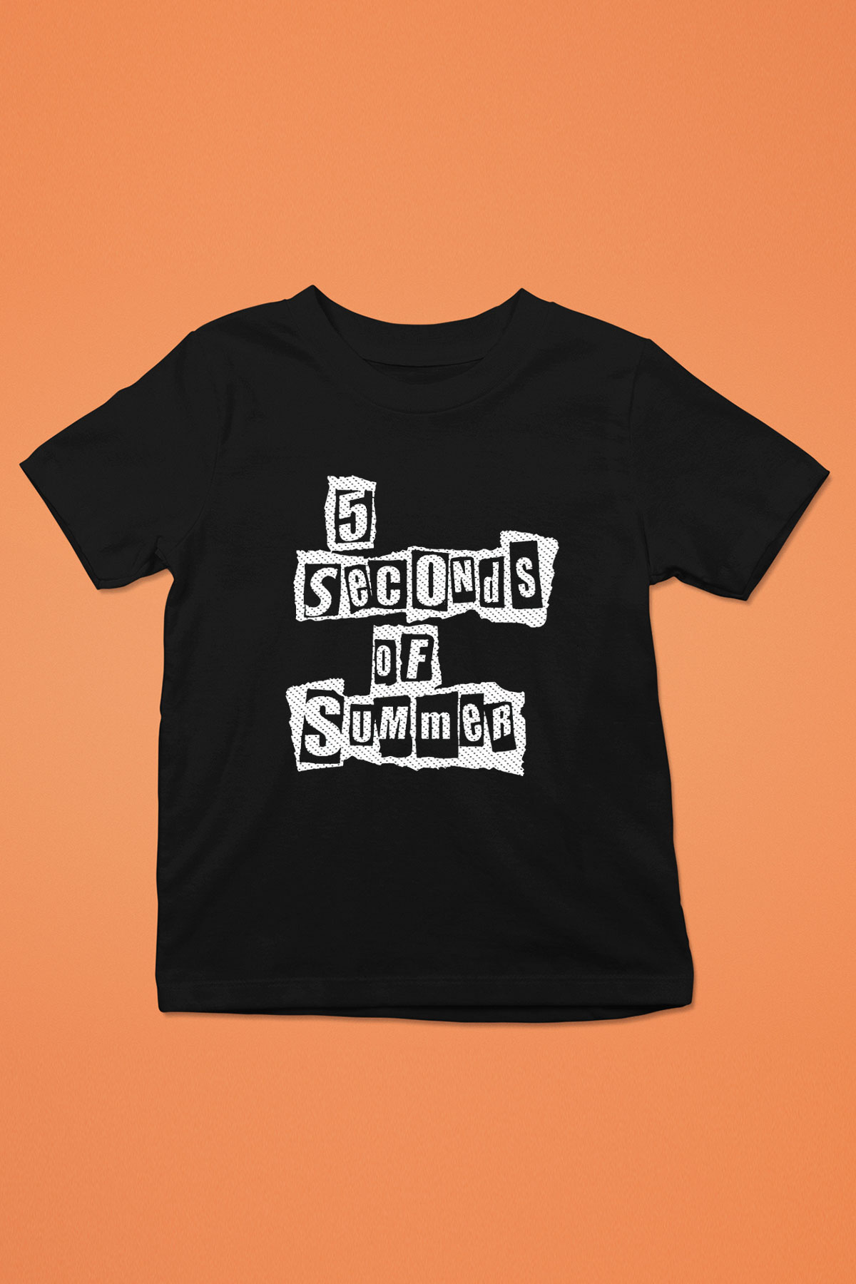 5 Seconds Of Summer Baskılı Siyah Unisex Çocuk Tişört