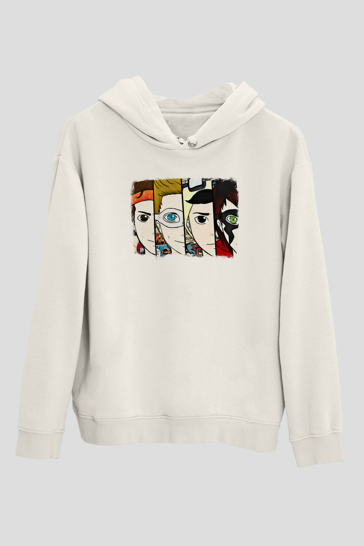 5 Seconds Of Summer Baskılı Unisex Beyaz Hoodie