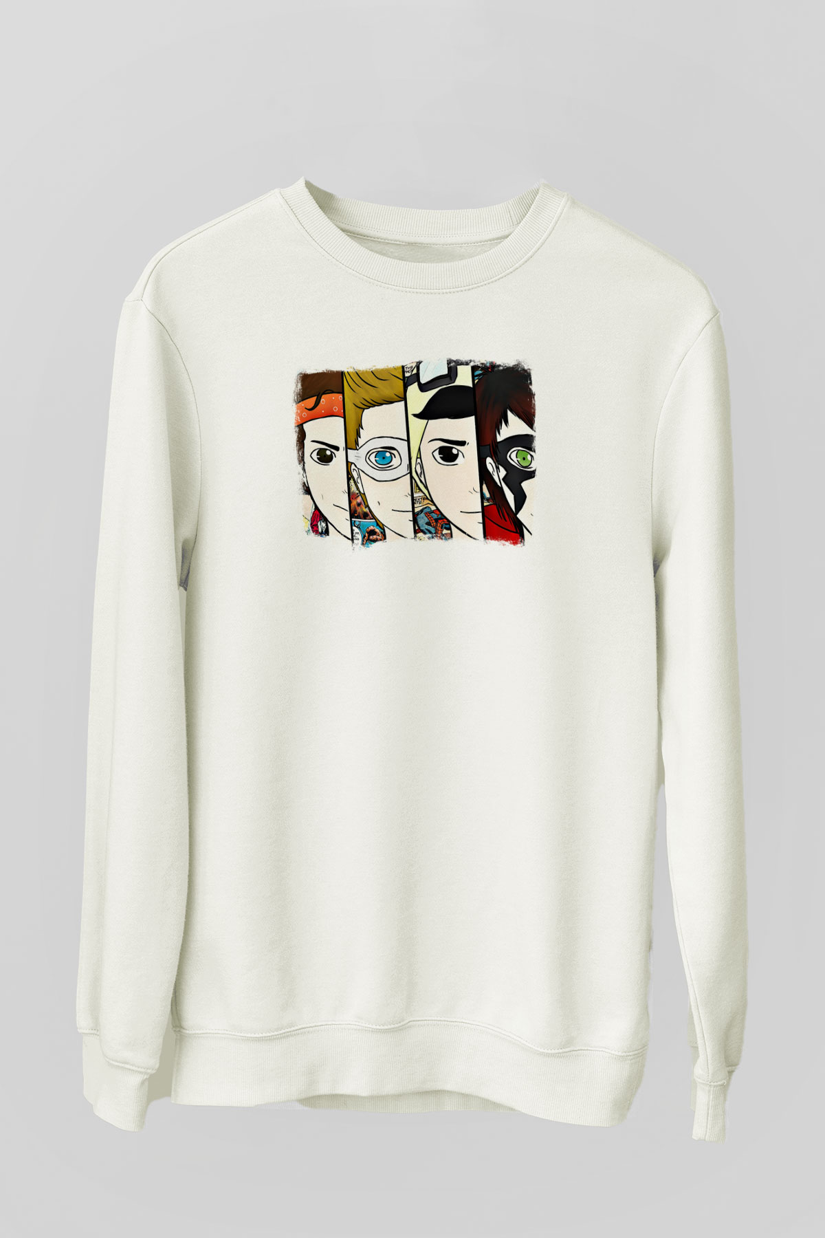 5 Seconds Of Summer Baskılı Unisex Beyaz Sweatshirt