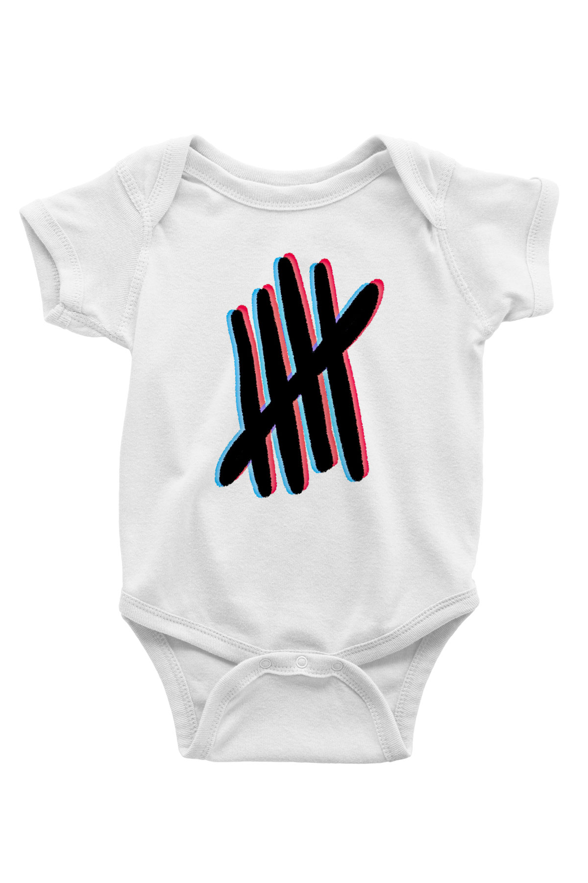 5 Seconds Of Summer Baskılı Unisex Beyaz Bebek Body - Zıbın