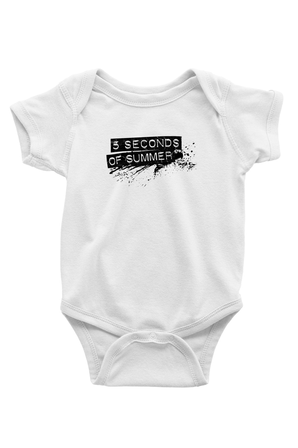 5 Seconds Of Summer Baskılı Unisex Beyaz Bebek Body - Zıbın