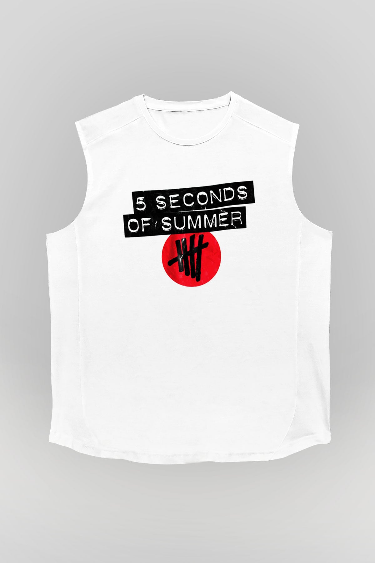 5 Seconds Of Summer Beyaz Unisex Kolsuz Tişört