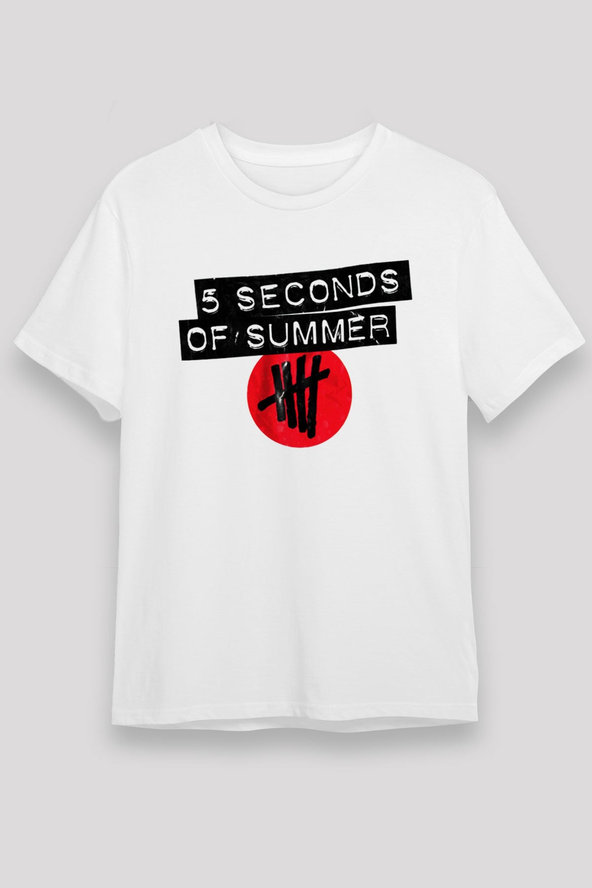 5 Seconds Of Summer Beyaz Unisex Tişört T-Shirt - TişörtFabrikası