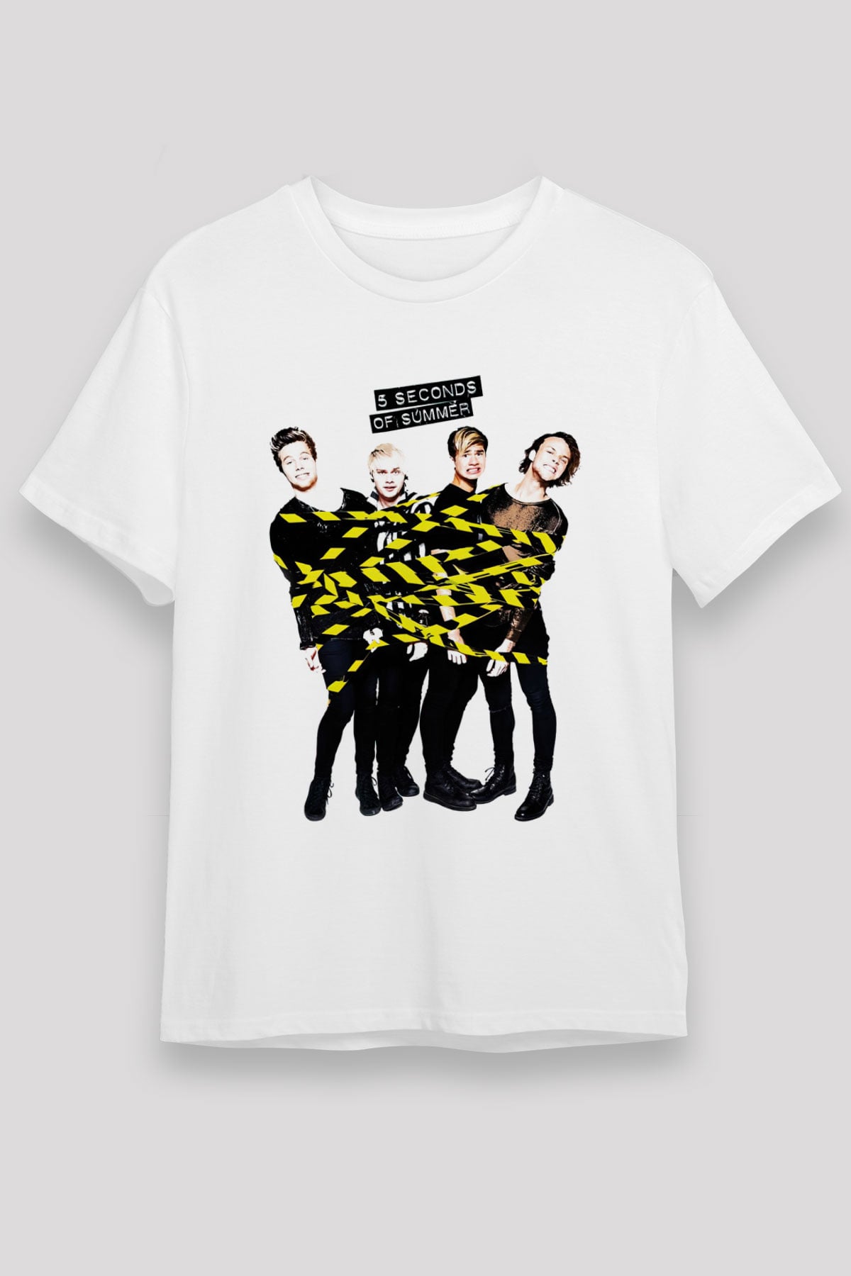 5 Seconds Of Summer Beyaz Unisex Tişört T-Shirt - TişörtFabrikası