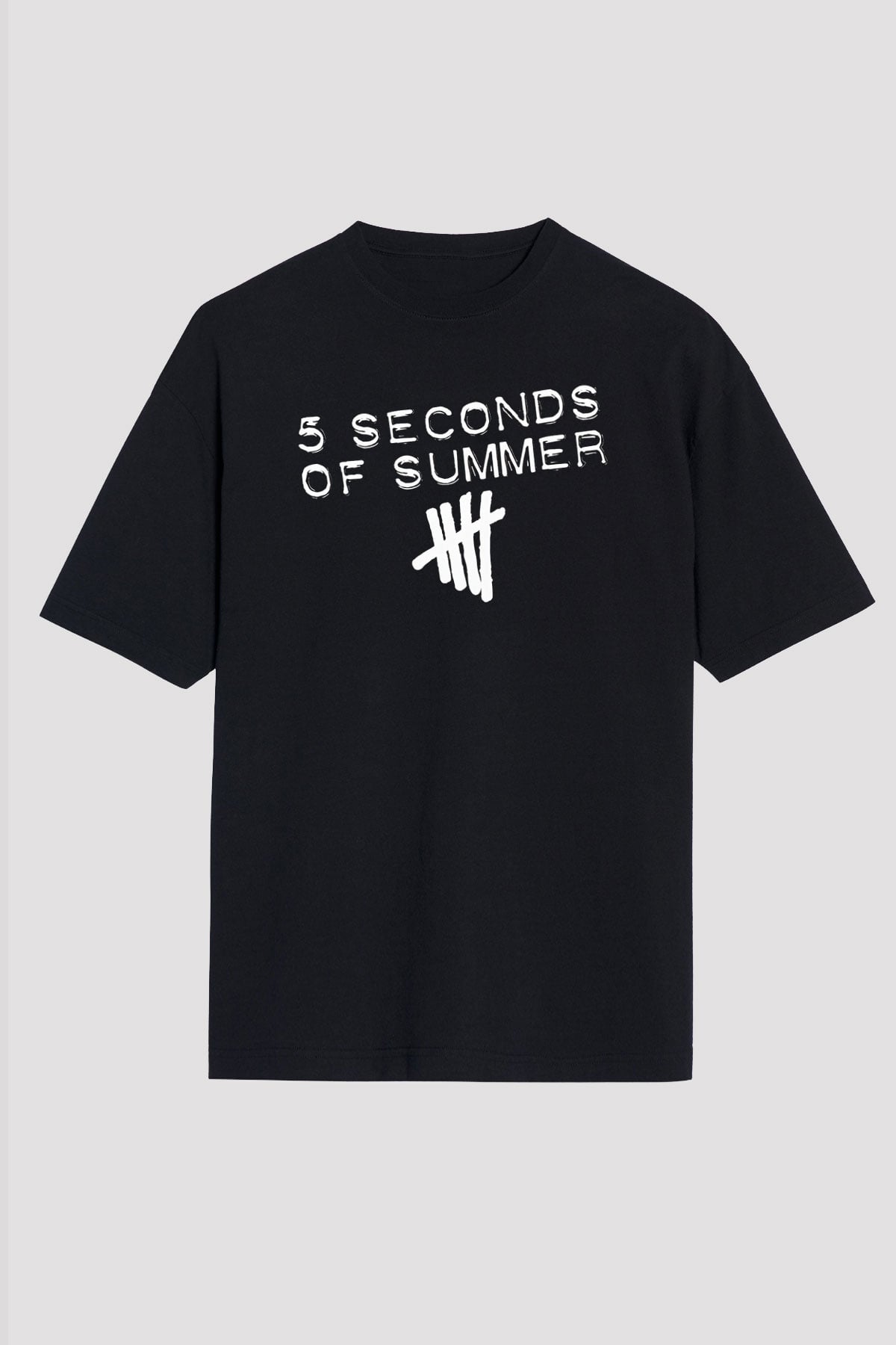 5 Seconds Of Summer Siyah Unisex Oversize Tişört T-Shirt