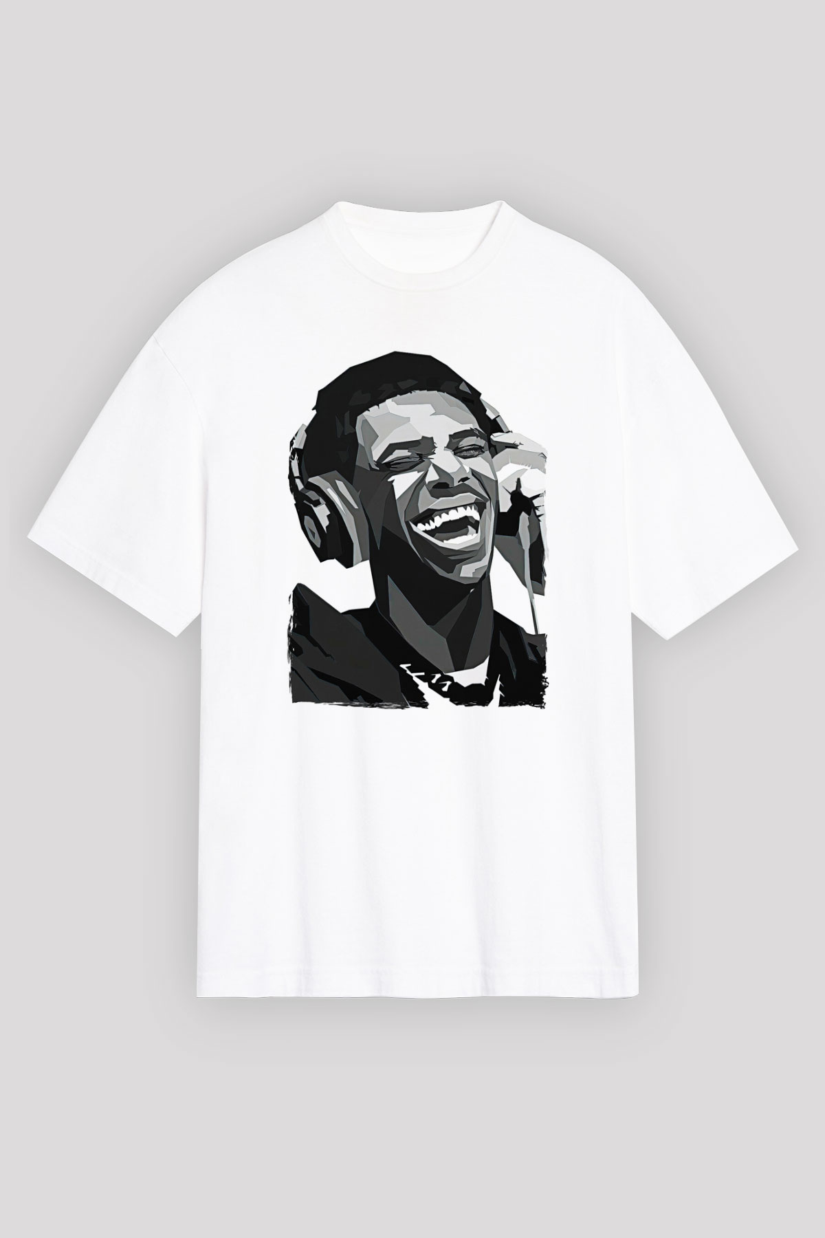 A Boosie Wit Da Hoodie Baskılı Beyaz Unisex Oversize Tişört - Tshirt