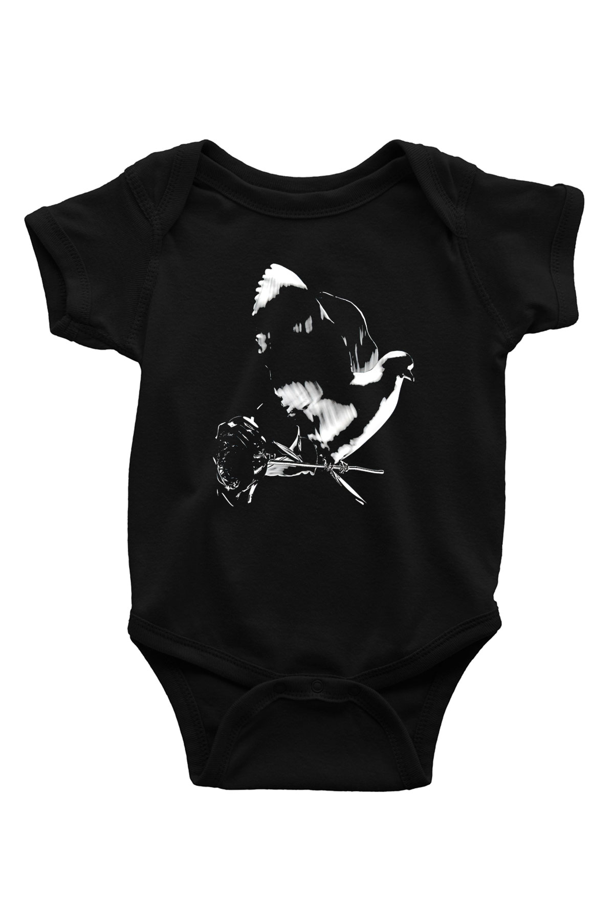 A Boosie Wit Da Hoodie Baskılı Unisex Siyah Bebek Body - Zıbın