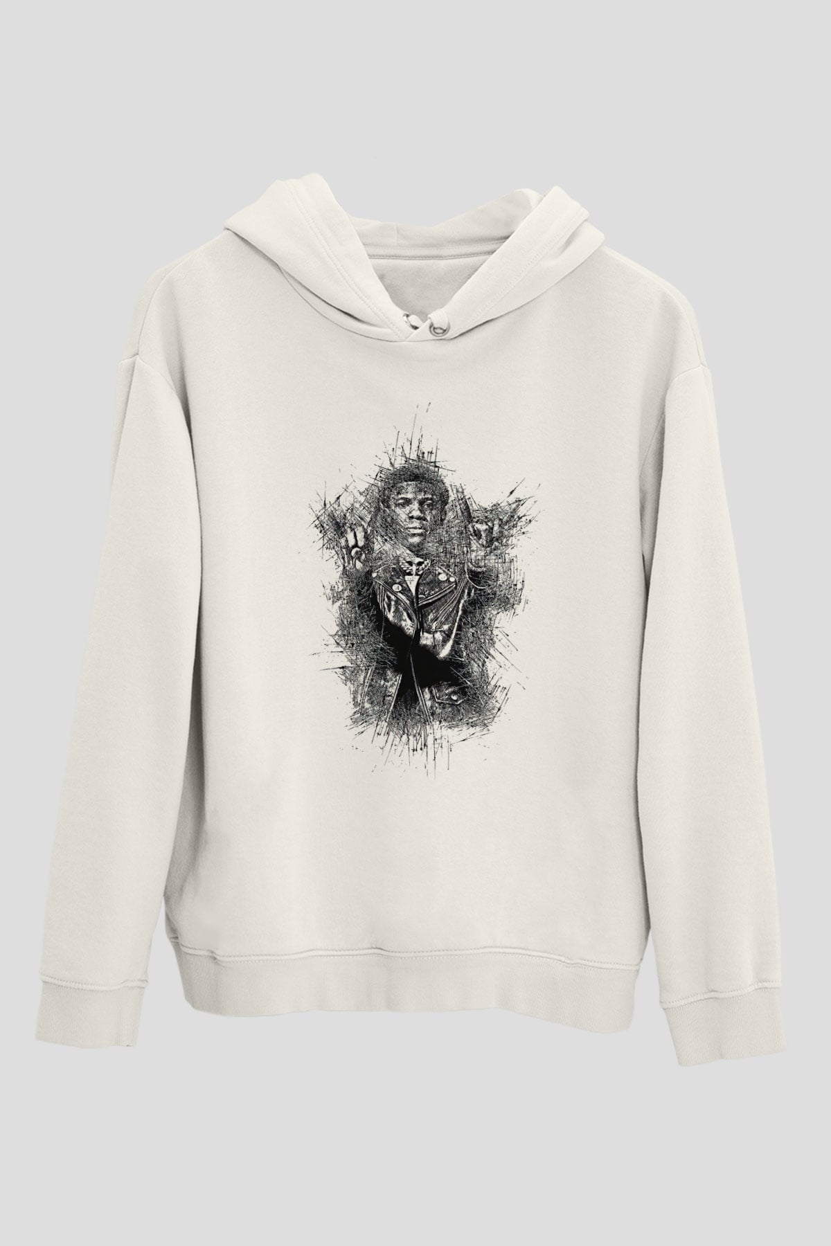 A Boosie Wit Da Kapüşonlu Sweatshirt Baskılı Beyaz Unisex Kapüşonlu Sweatshirt