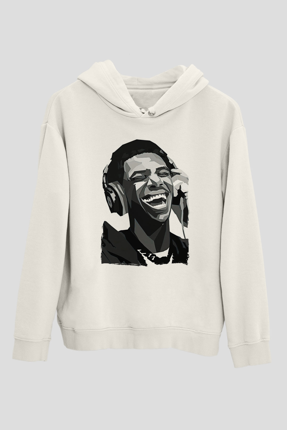 A Boosie Wit Da Kapüşonlu Sweatshirt Baskılı Beyaz Unisex Kapüşonlu Sweatshirt