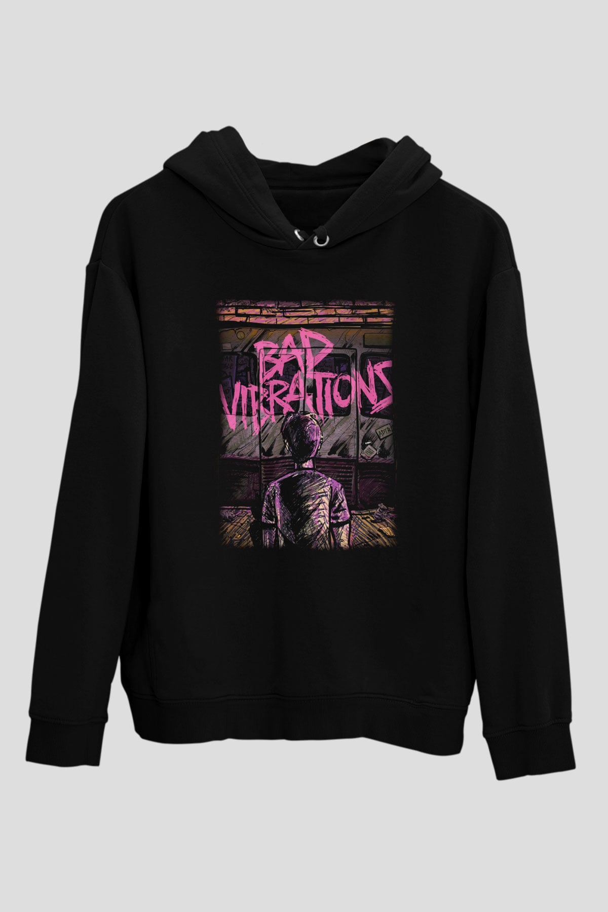 A Day To Remember Bad Vibrations Siyah Unisex Kapüşonlu Sweatshirt
