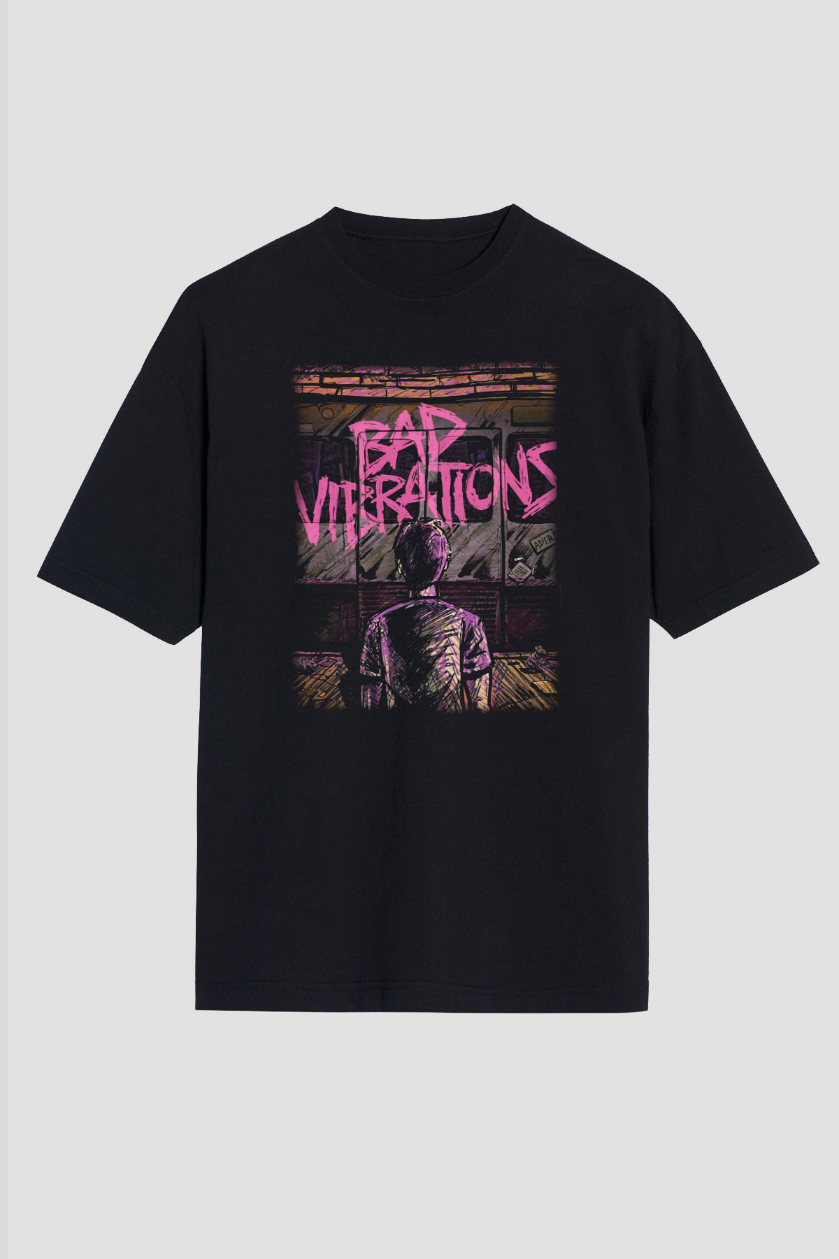 A Day To Remember Bad Vibrations Siyah Unisex Oversize Tişört T-Shirt