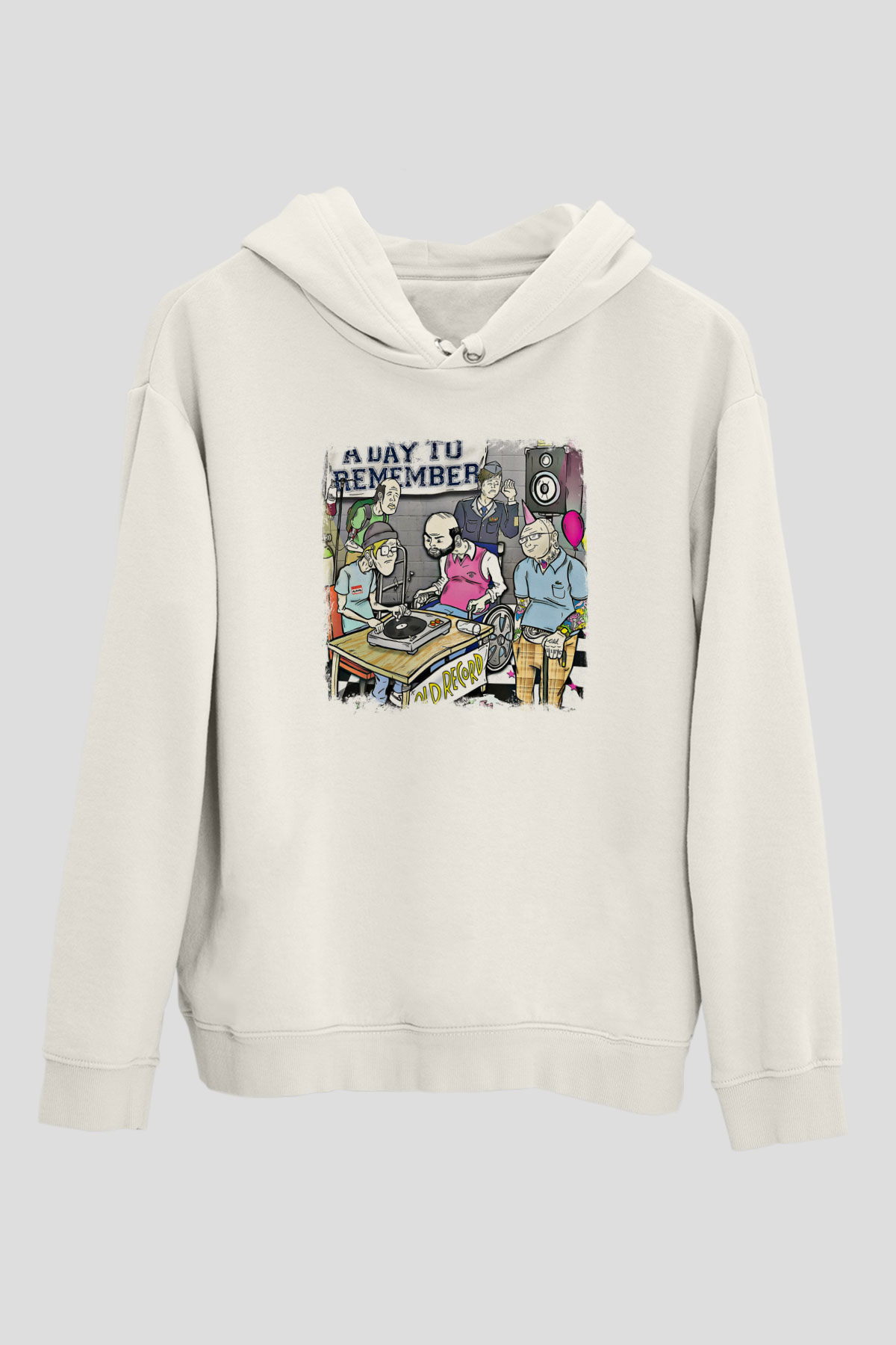 A Day to remember Baskılı Unisex Beyaz Hoodie