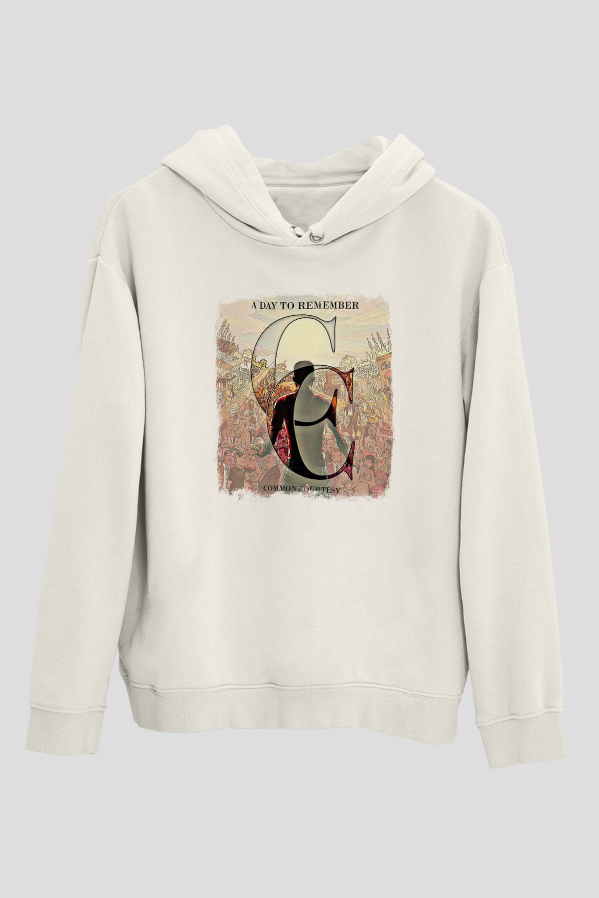 A Day to remember Baskılı Unisex Beyaz Hoodie