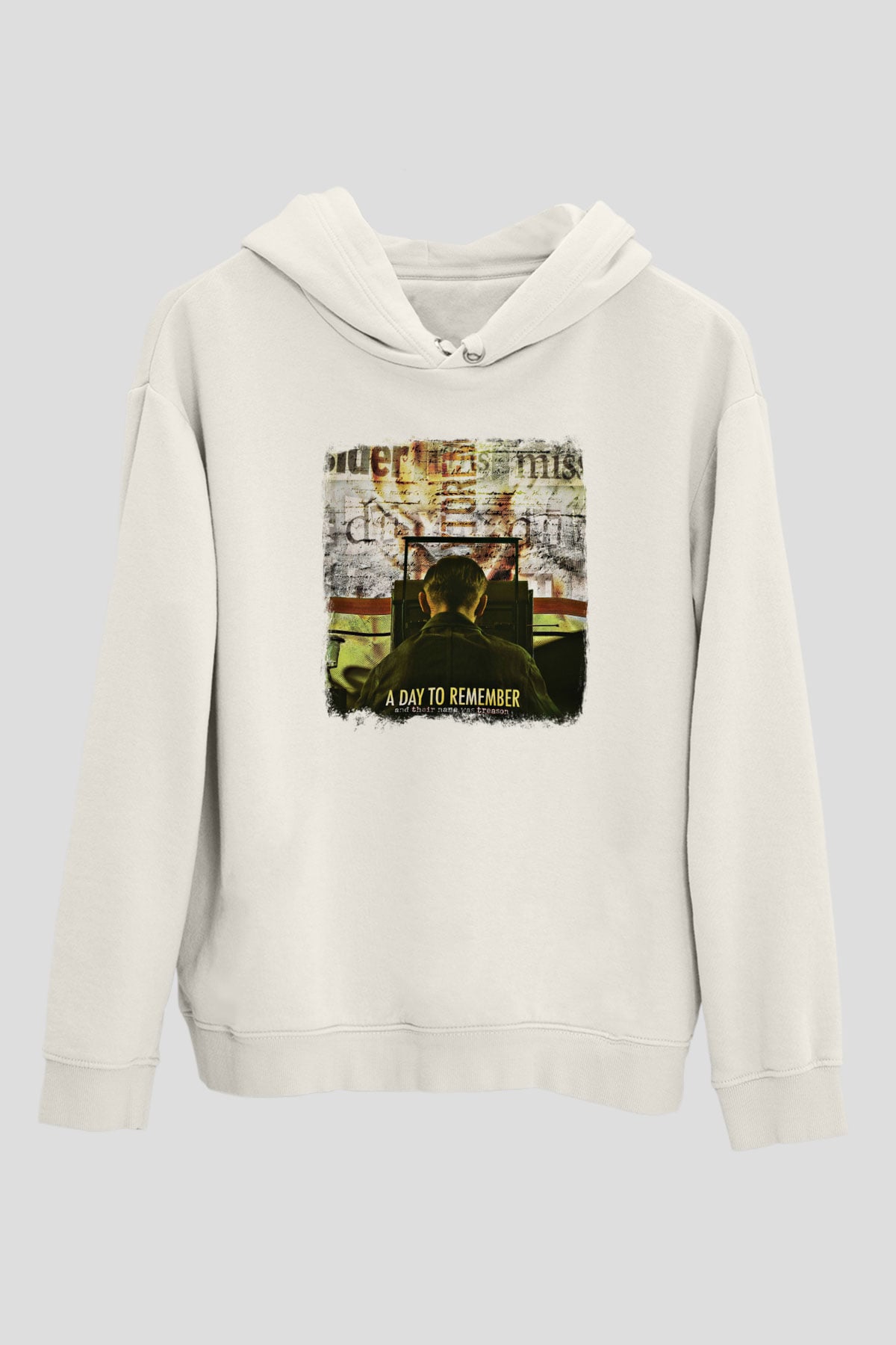 A Day to remember Baskılı Unisex Beyaz Hoodie