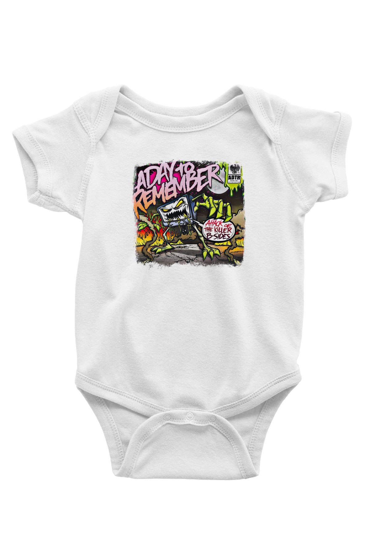 A Day to remember Baskılı Unisex Beyaz Bebek Body - Zıbın