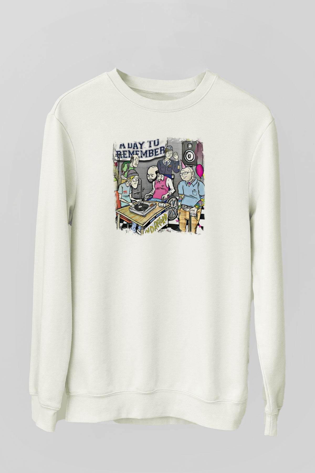 A Day to remember Baskılı Unisex Beyaz Sweatshirt