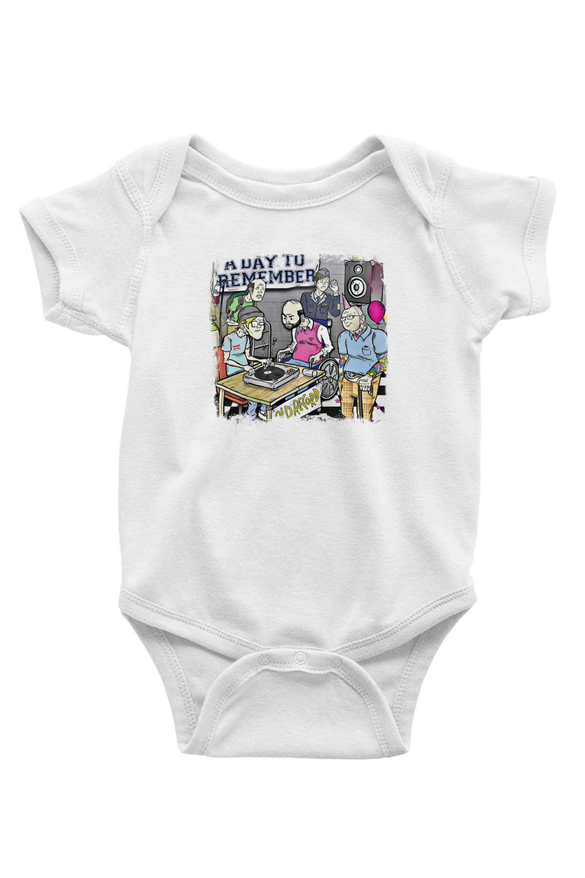 A Day to remember Baskılı Unisex Beyaz Bebek Body - Zıbın