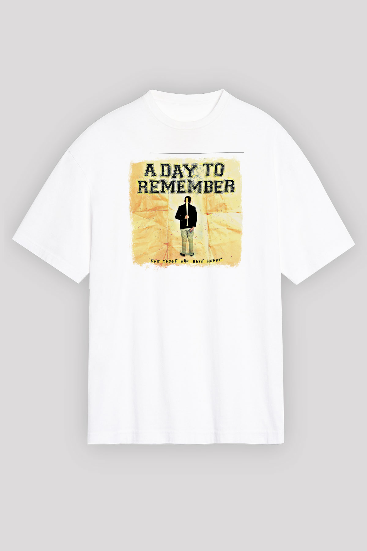 A Day to remember Baskılı Unisex Beyaz Oversize Tişört