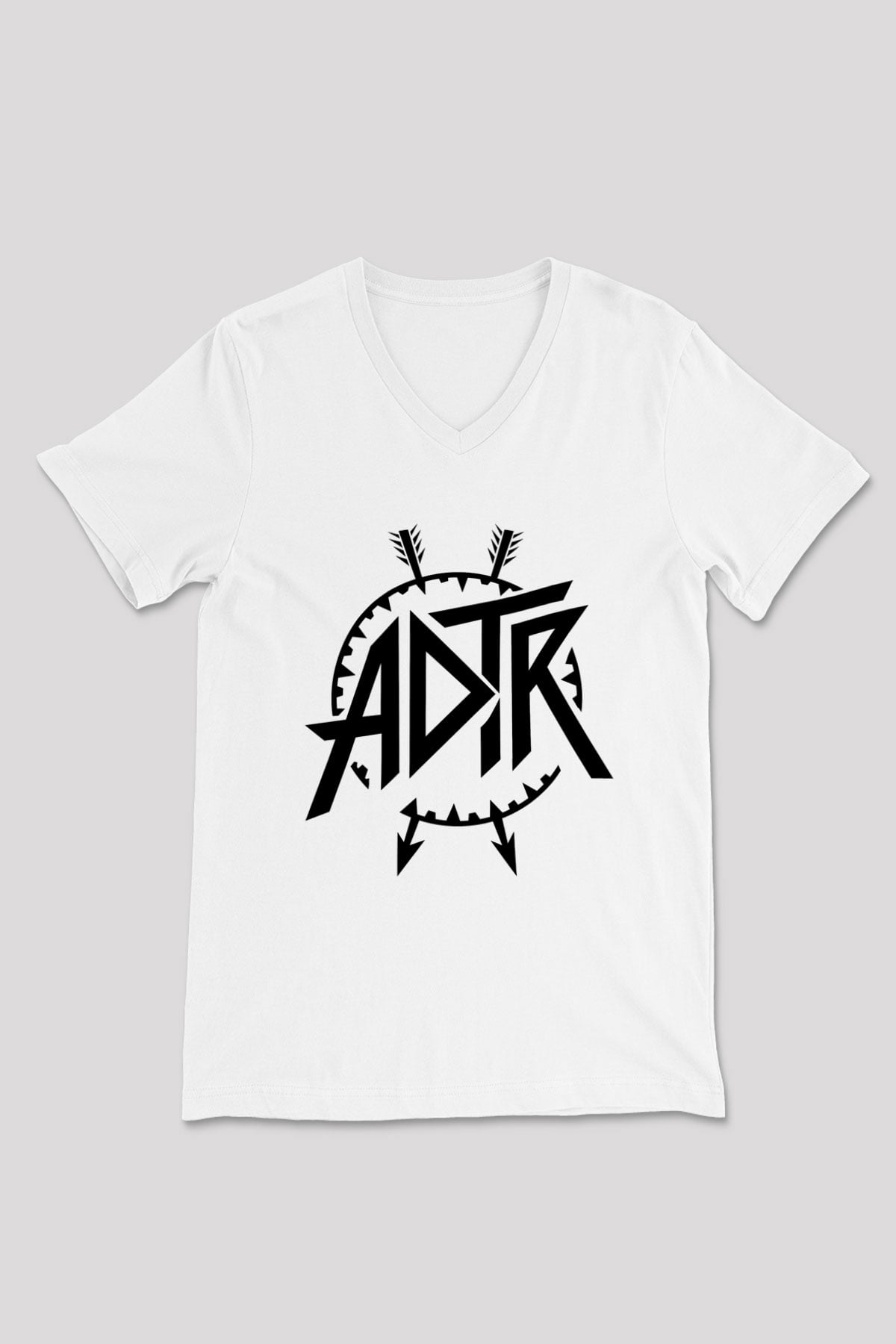 A Day to remember Baskılı Unisex Beyaz V Yaka Tişört