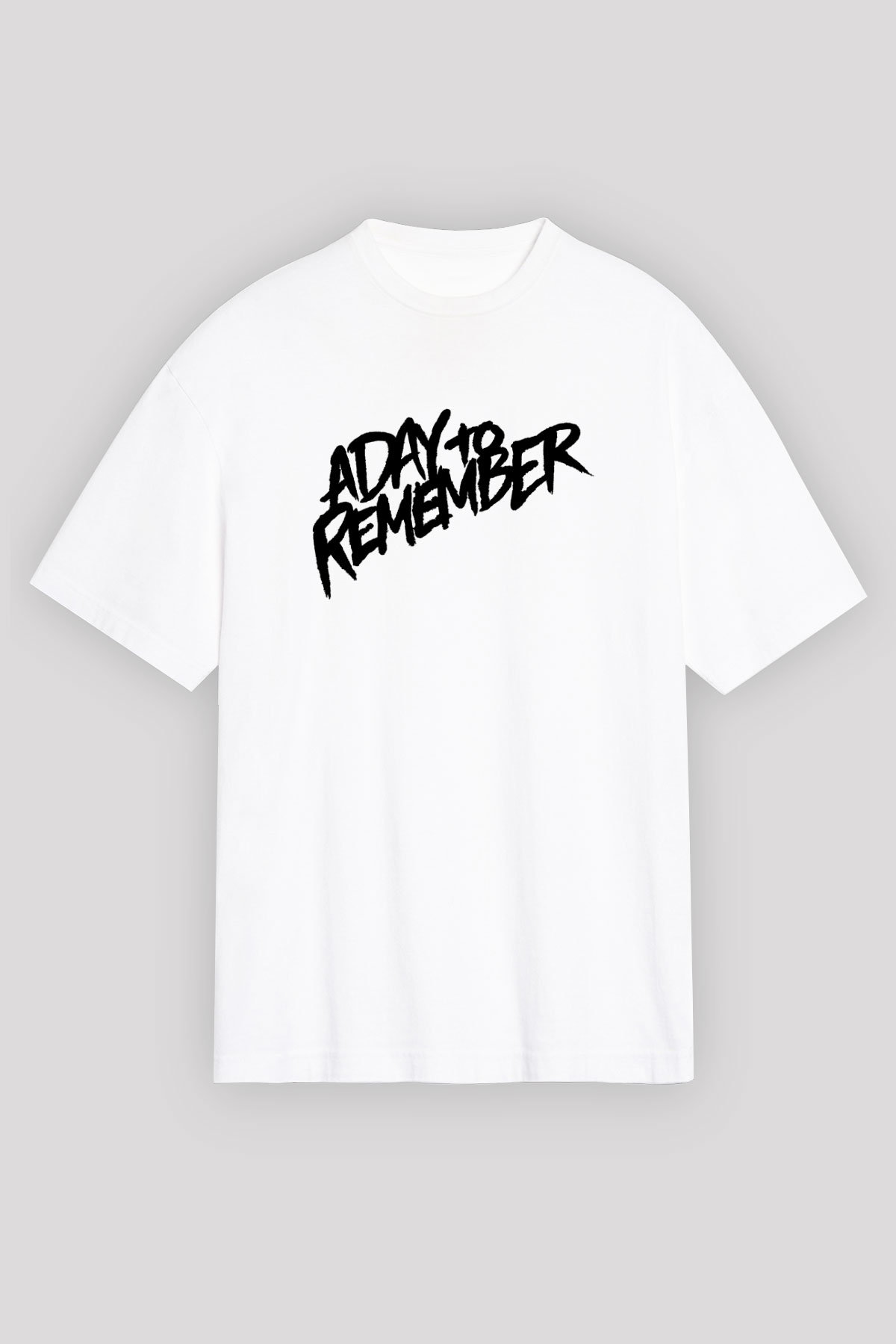 A Day to remember Baskılı Unisex Beyaz Oversize Tişört