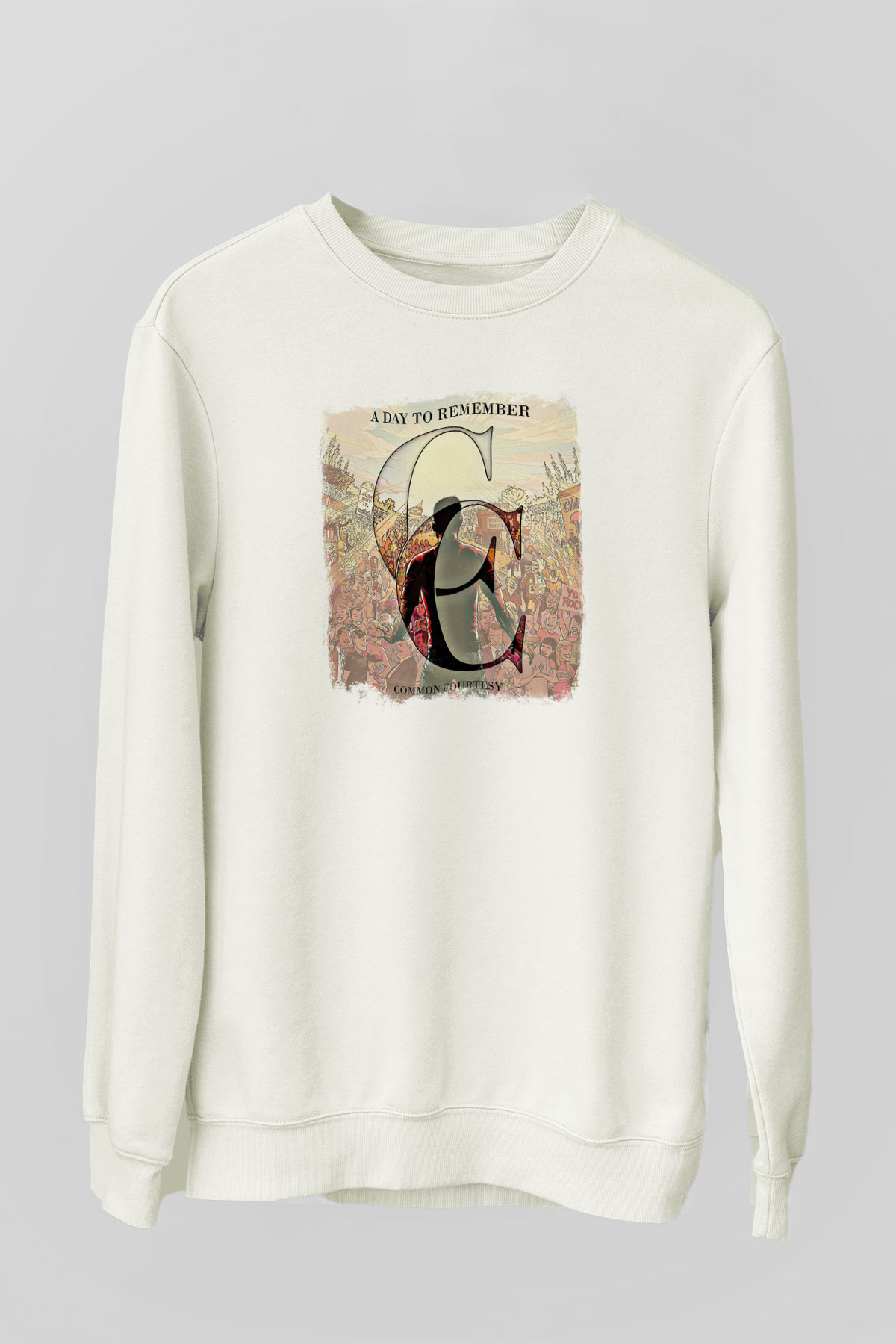 A Day to remember Baskılı Unisex Beyaz Sweatshirt