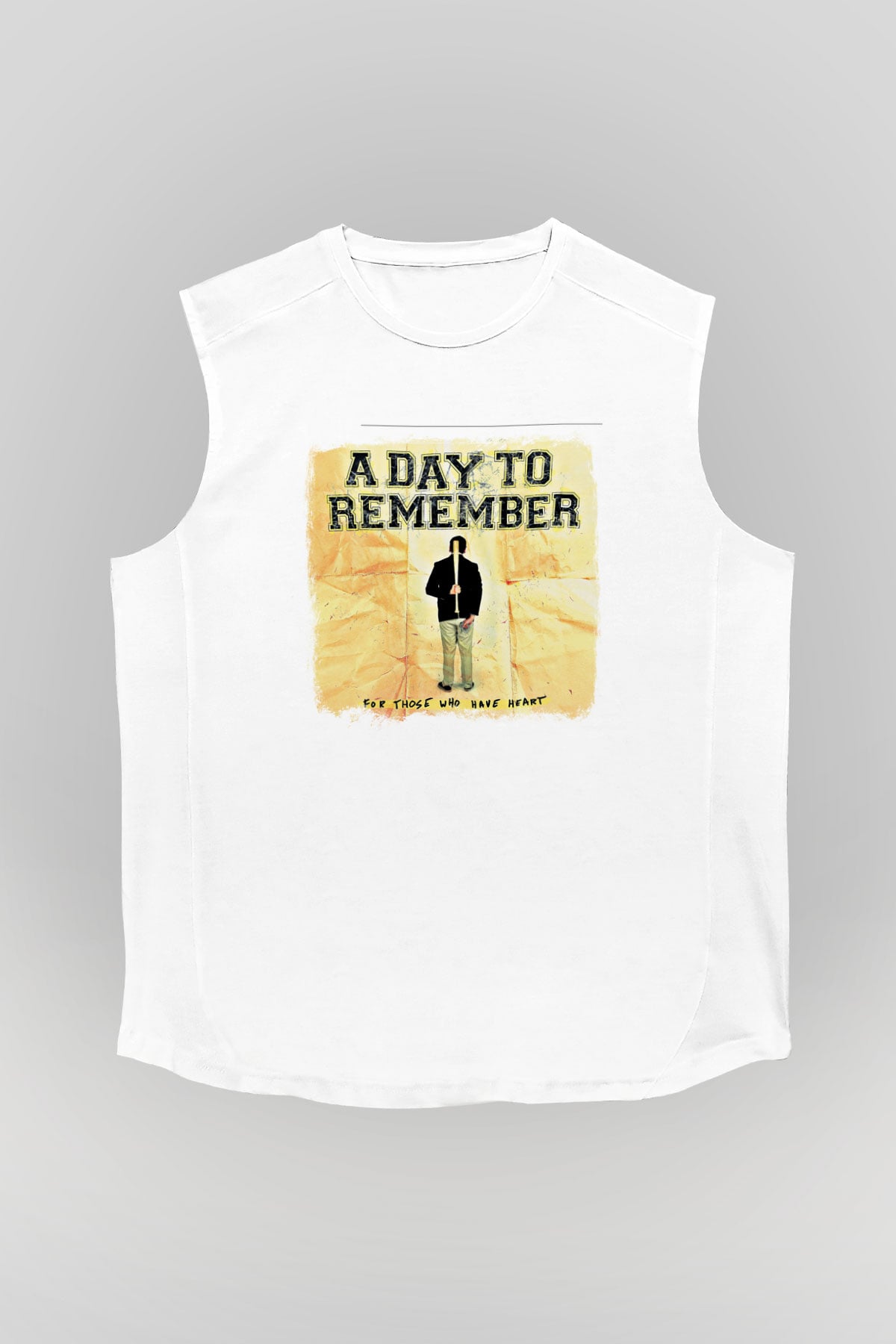 A Day to remember Baskılı Unisex Beyaz Kolsuz Tişört